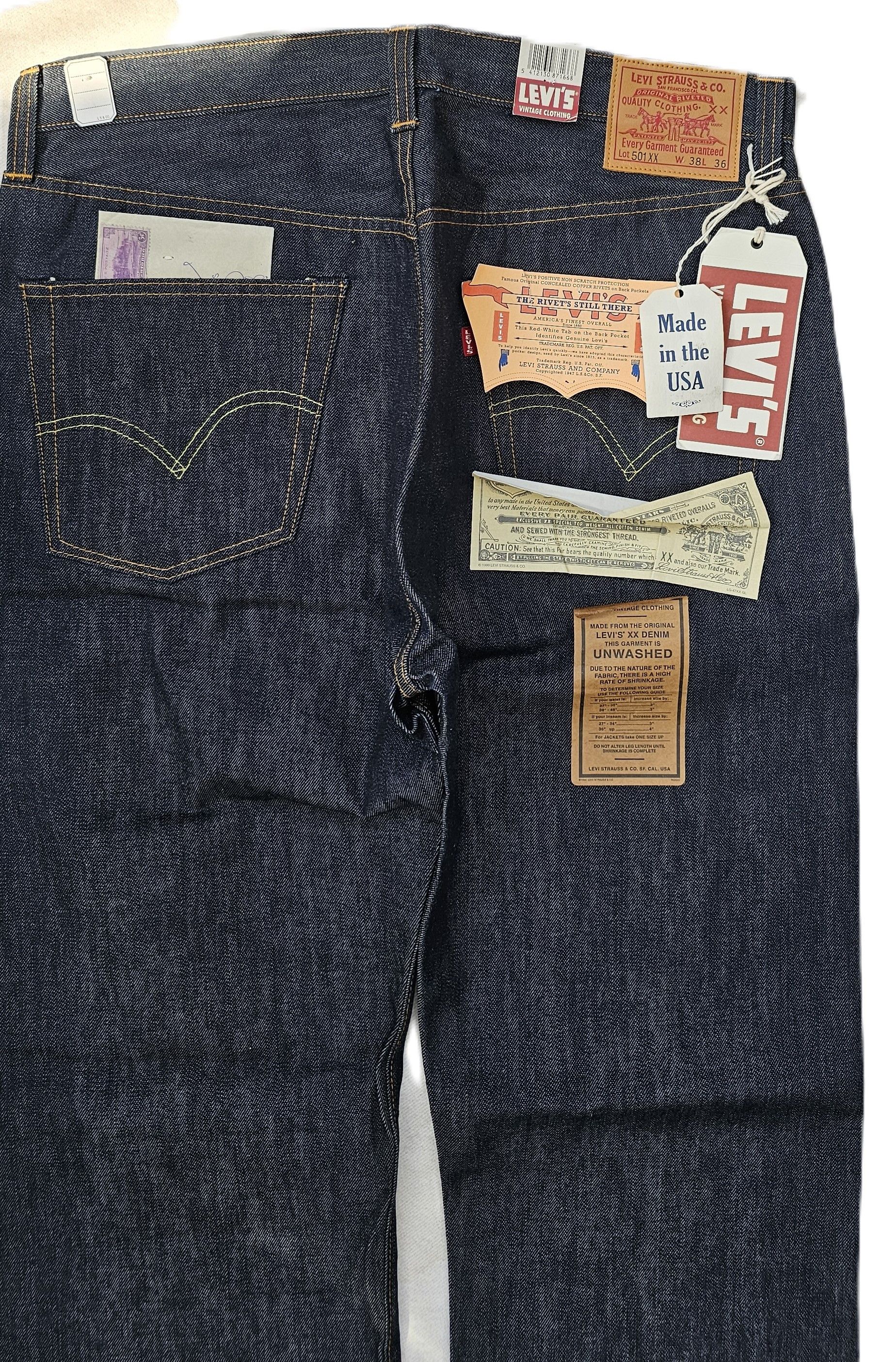 Levi's LEVI'S LV 1947 501 XX Made in the USA W 38-L36 deadstock Size US 38 / EU 54 - 4 Thumbnail