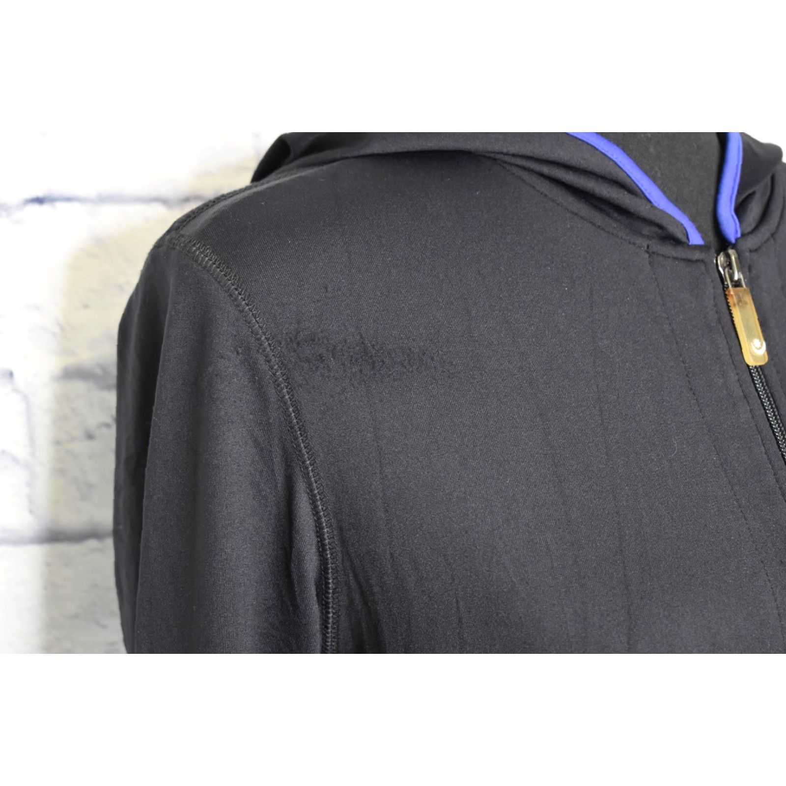 Vintage Zenergy Zenergy Full Zip Hoodie Women Small Black Tribal Activewear Stretch Nylon/Spandex, Zip, Long Sleeve, Regular, Casual, 0 (No UPC) Size S / US 4 / IT 40 - 4 Thumbnail