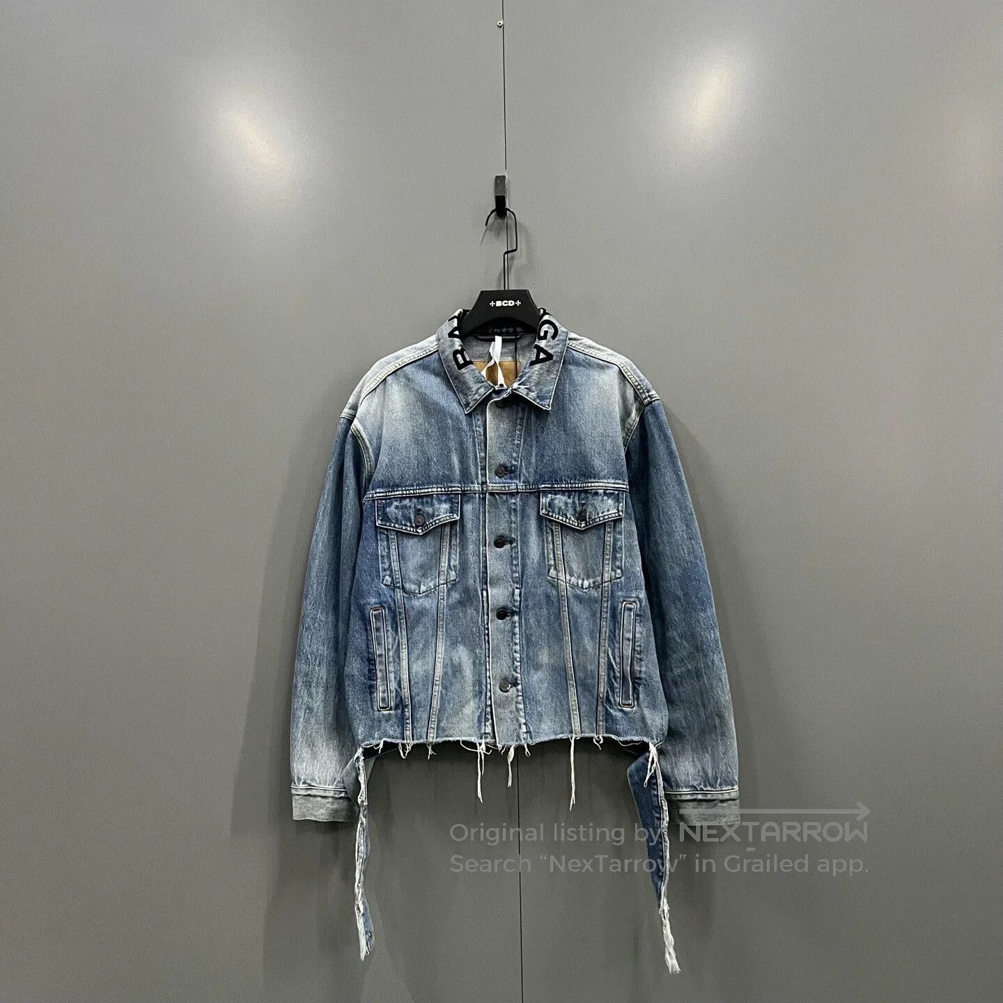 Balenciaga balenciaga embroidered logo denim jacket. Size US S / EU 44-46 / 1 - 1 Thumbnail