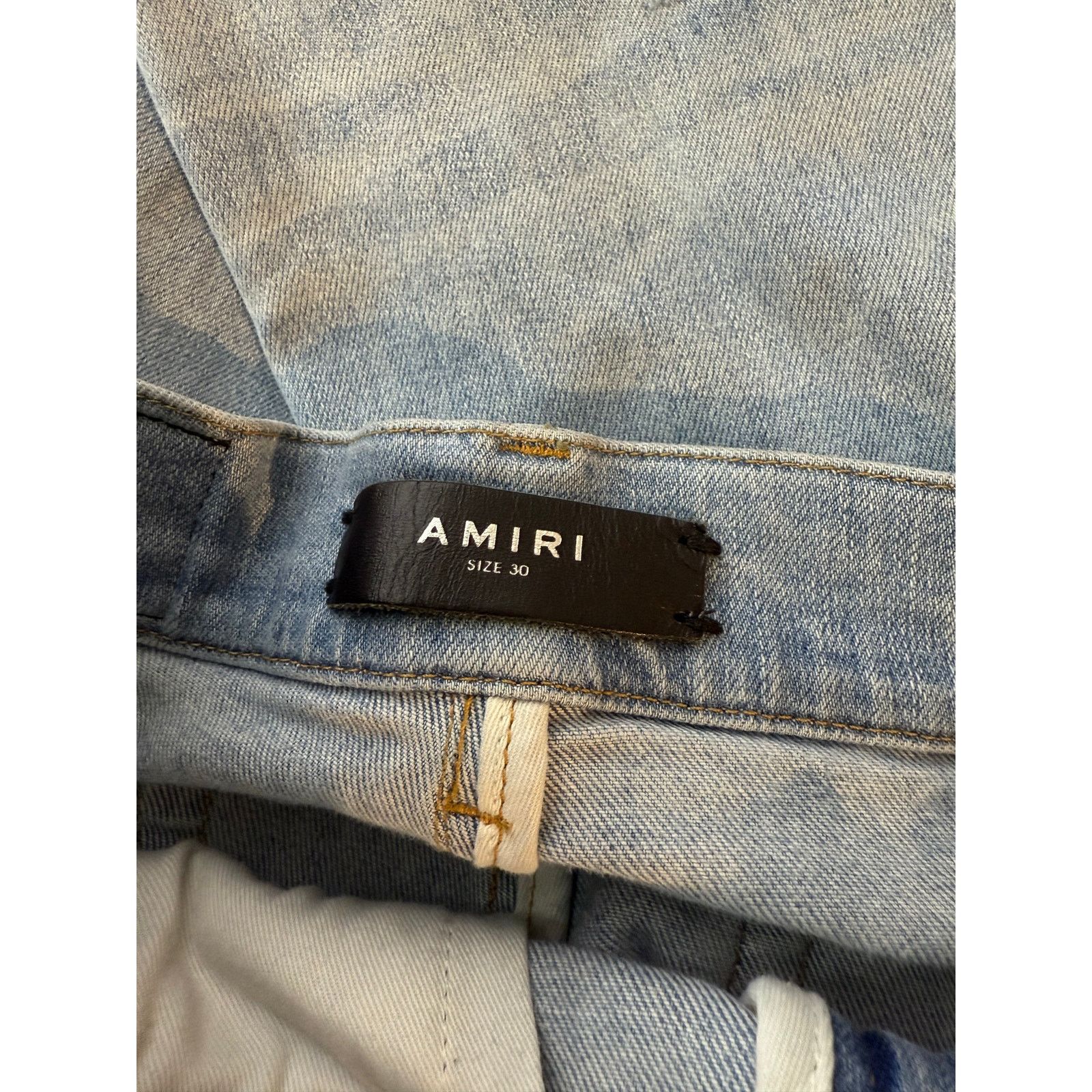 Amiri Amiri Light Wash Cheetah Jeans Used 30 Size US 30 / EU 46 - 4 Thumbnail