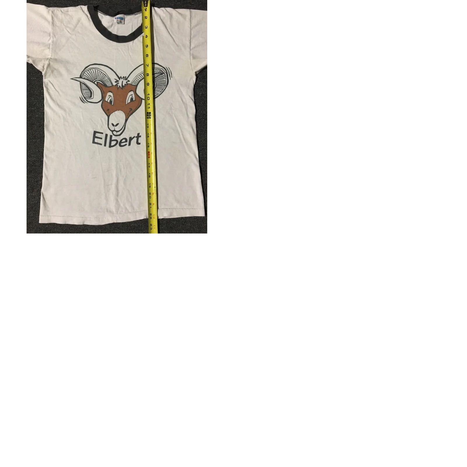Champion VINTAGE Champion Shirt XS USA Blue Bar Elbert School Rams Faded 70s 80s Grunge Vintage 70s Champion Shirt USA Rams School Bar Blue Elbert White Size US XS / EU 42 / 0 - 9 Thumbnail