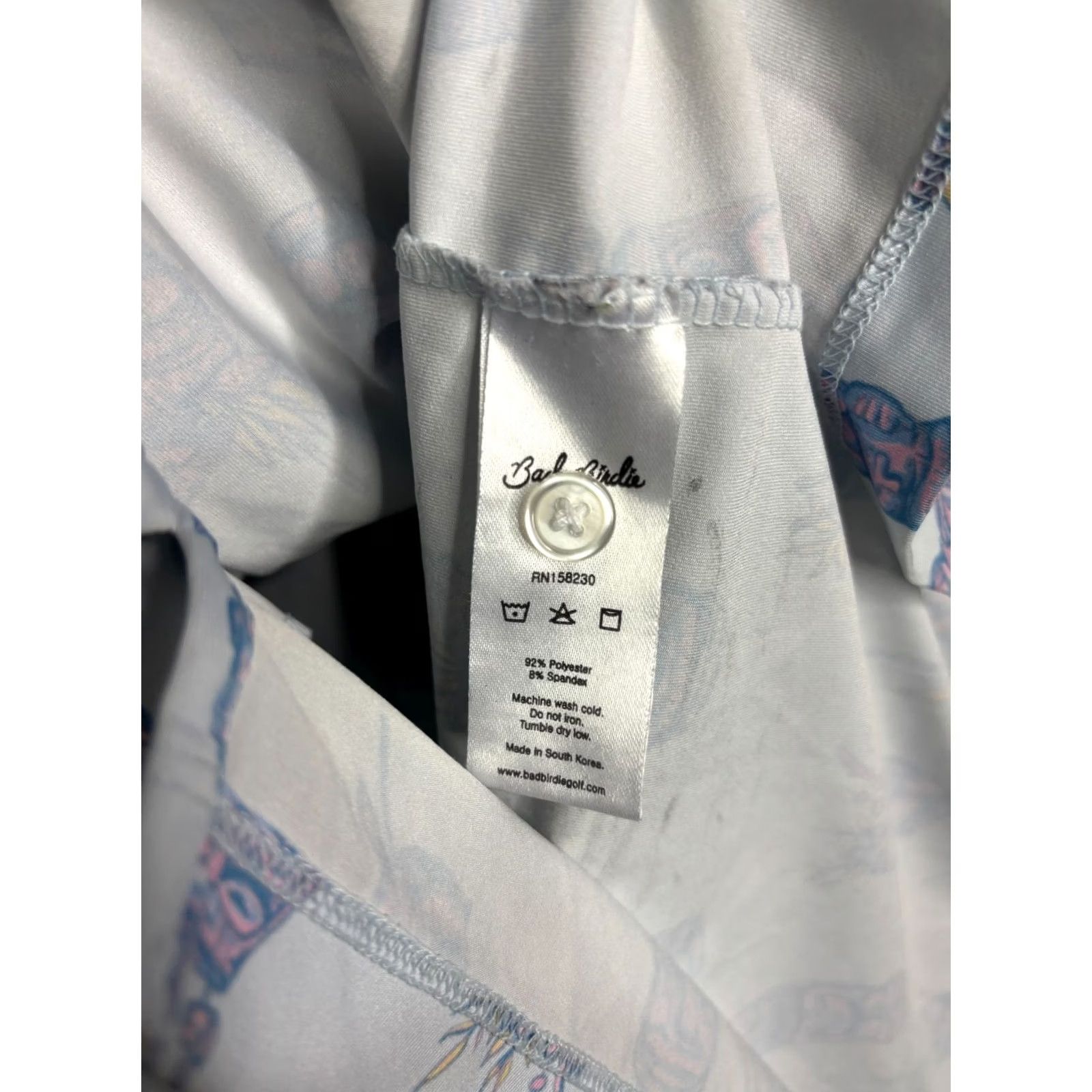 Vintage Bad Birdie Shirt Mens L Polo Lets Get Tiki Tropical Stretch Golf Casual Size US L / EU 52-54 / 3 - 6 Thumbnail