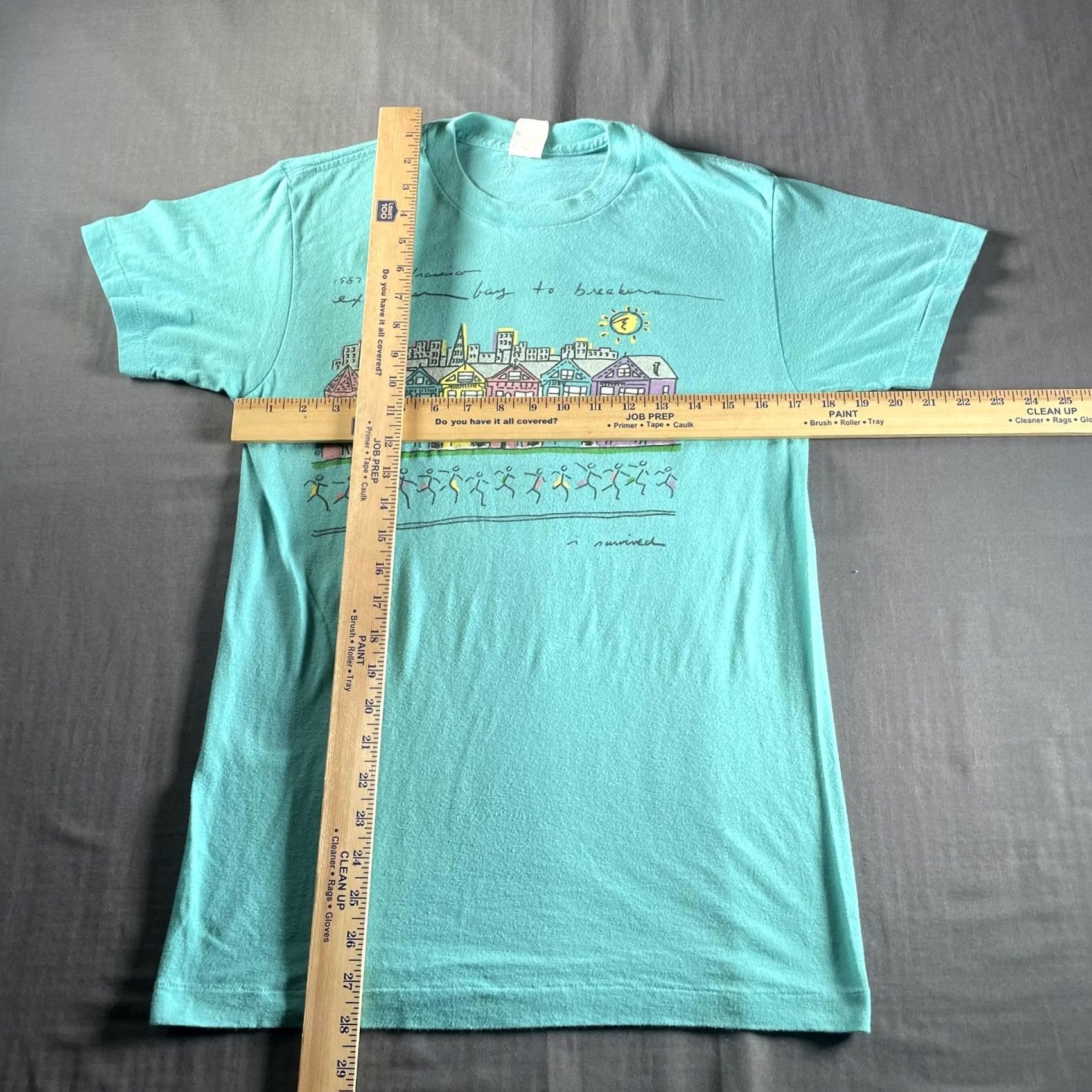 Altea VINTAGE Pollak's 1987 San Francisco Bay to Breakers Shirt Mens Large Teal Run 80s USA Shirt Size US L / EU 52-54 / 3 - 7 Thumbnail