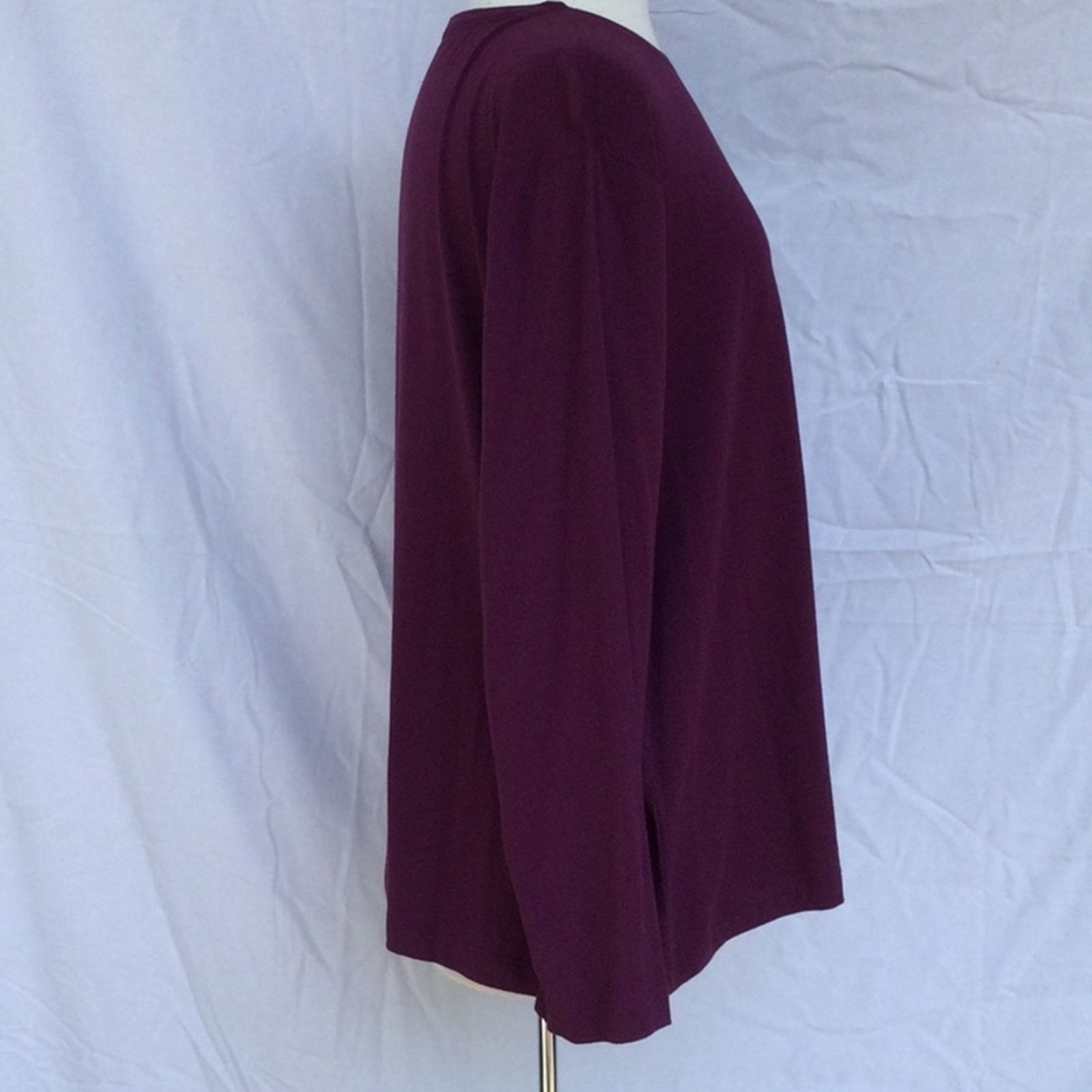 Other Dressbarn Woman Purple Long Sleeve T-Shirt 22/24 NWT Size 4XL / US 24-26 - 4 Thumbnail
