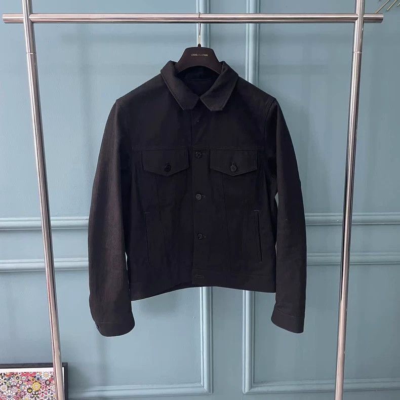 Louis Vuitton Louis Vuitton Black denim jacket with full logo jacket 2501 Size US M / EU 48-50 / 2 - 1 Thumbnail