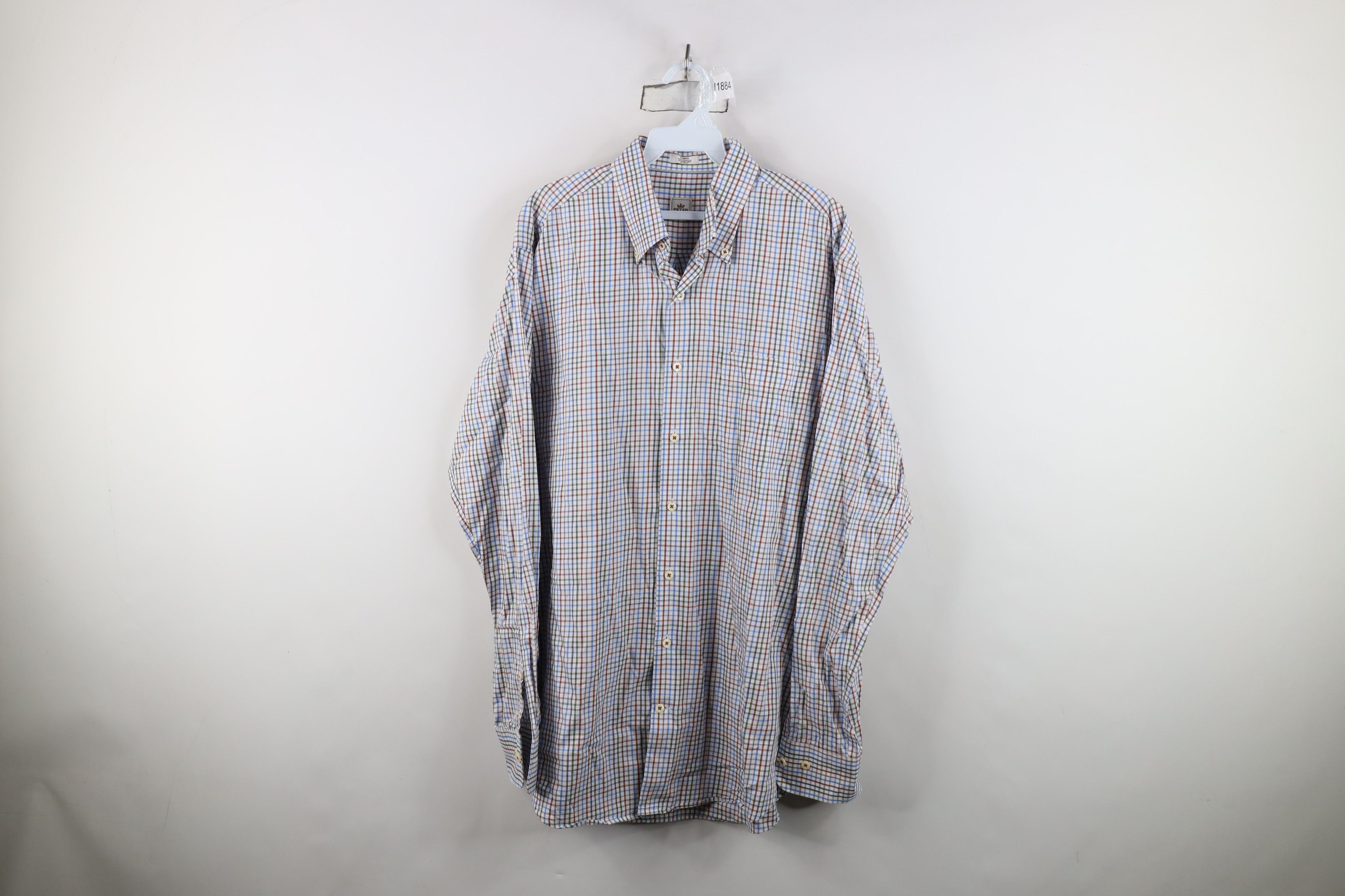 Peter Millar Vintage Peter Millar Rainbow Collared Button Down Shirt Size US L / EU 52-54 / 3 - 1 Thumbnail