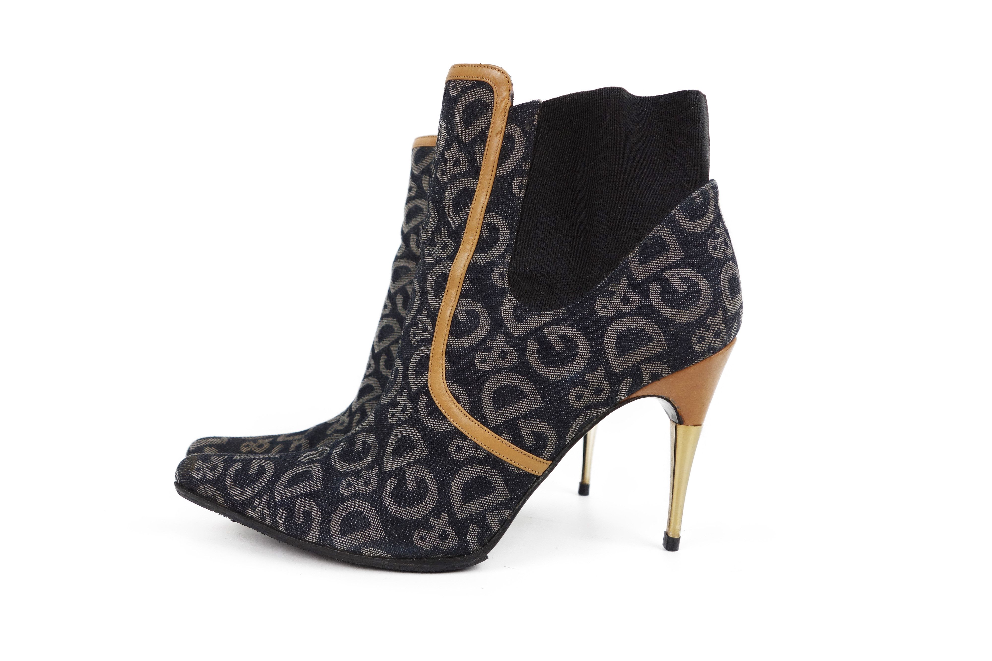Dolce & Gabbana Dolce & Gabbana DG Denim Logo Ankle Boots Stiletto Size US 8 / IT 38 - 7 Thumbnail