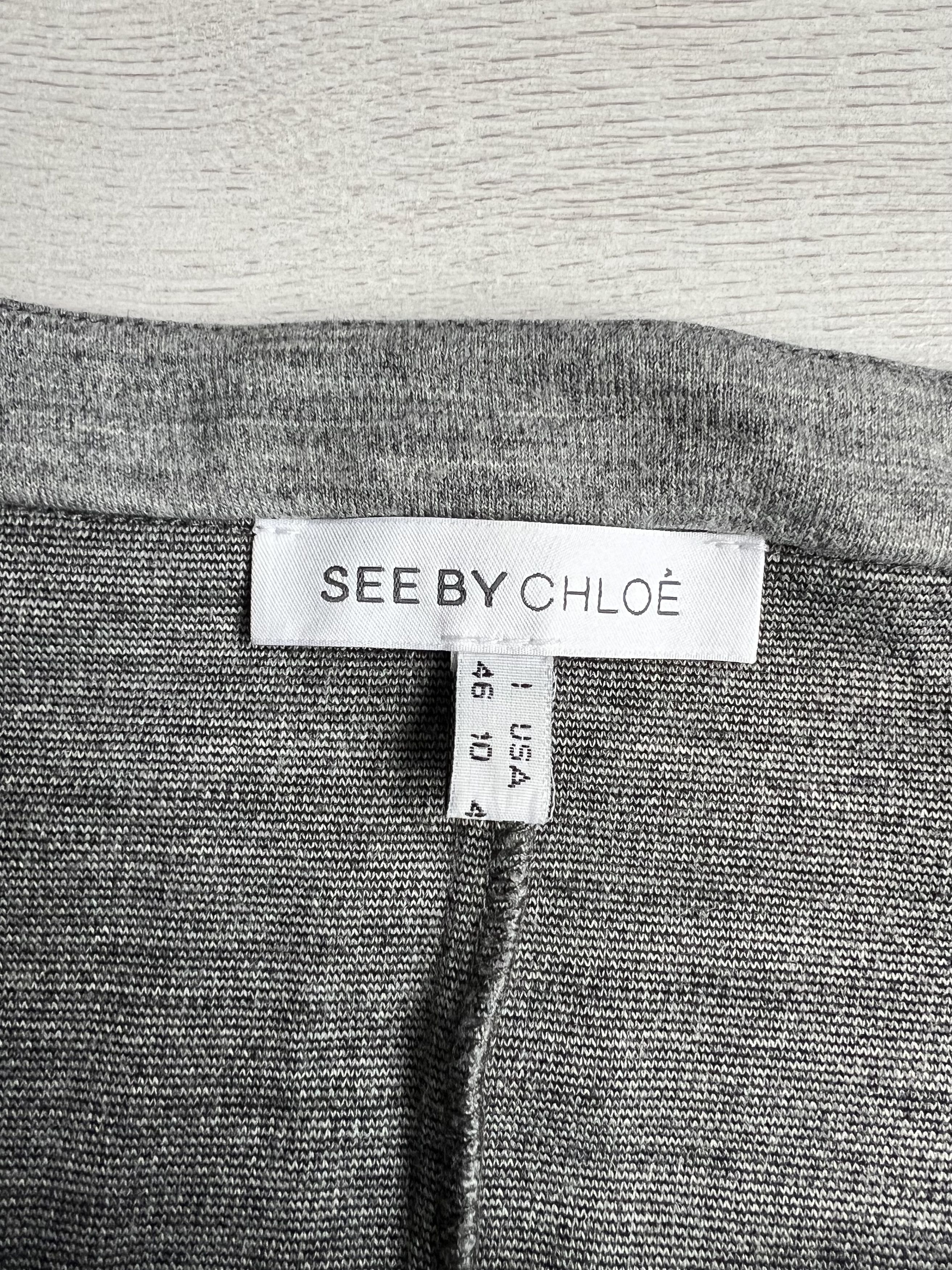 See By Chloé wool blend knit knee-length sleeveless dress