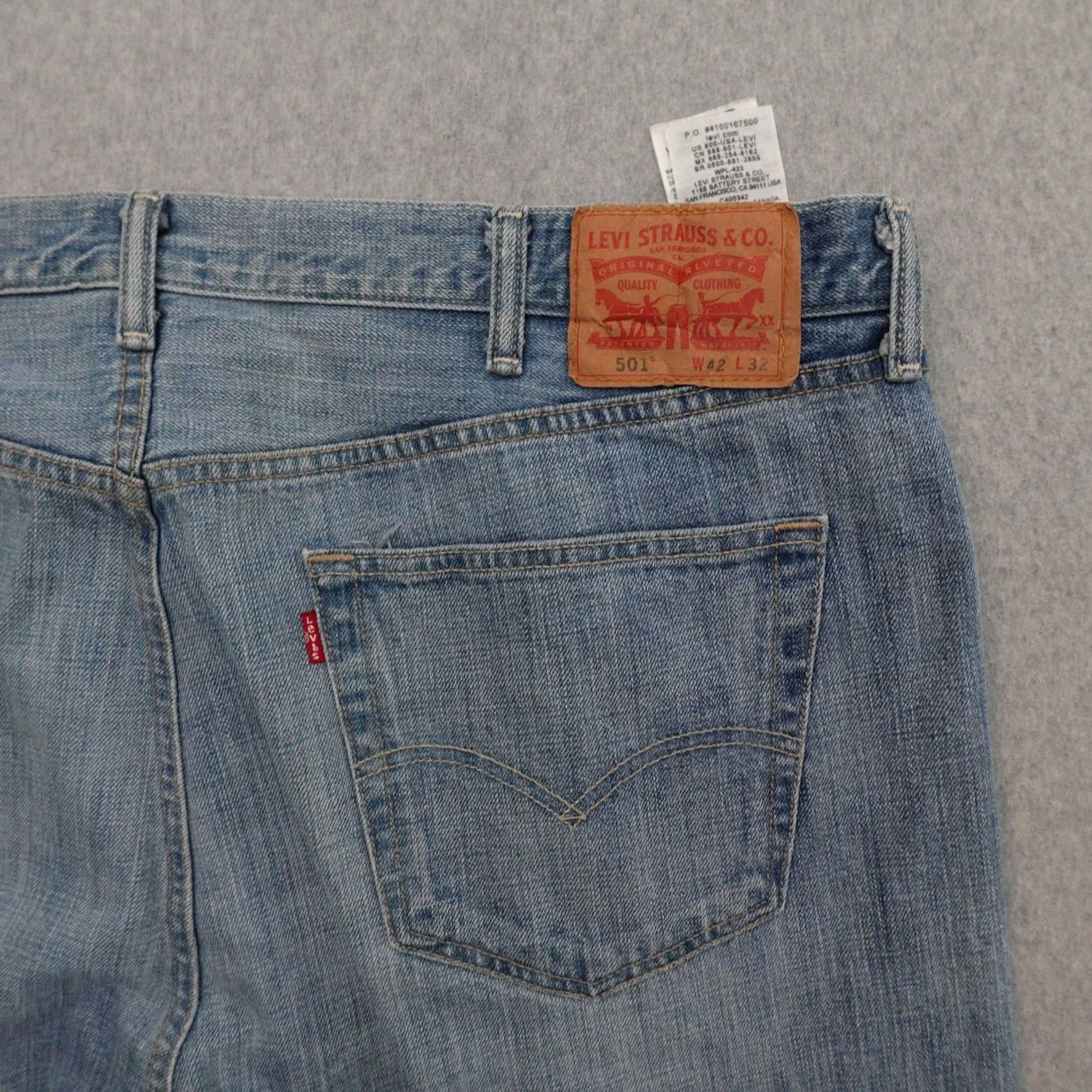 Levi's VINTAGE Levi's 501 Jeans Mens 42 (42x33) Button Fly Blue Size US 42 / EU 58 - 5 Thumbnail