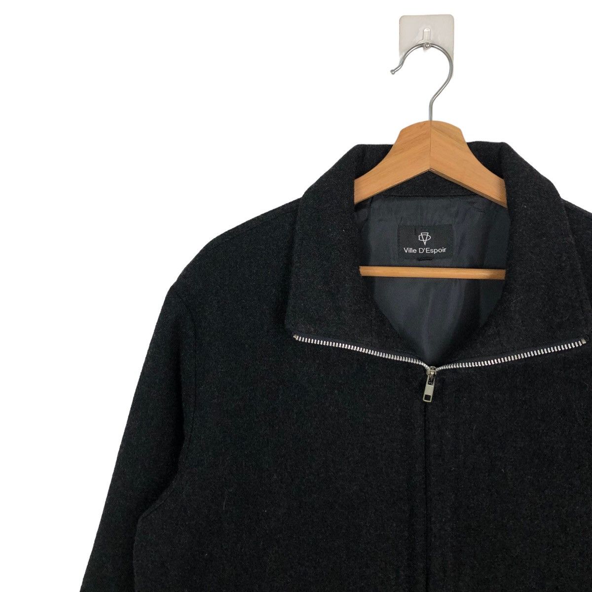 Japanese Brand VINTAGE WOOL JACKET VILLE D’ ESPOIR JAPAN ISSEY MIYAKE Size US M / EU 48-50 / 2 - 6 Thumbnail