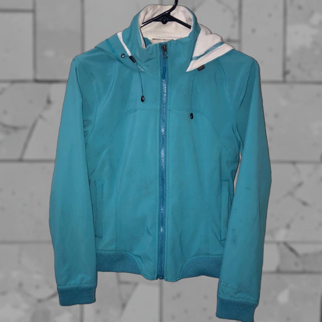 Marmot Marmot Jacket Womens Light Blue Fleece Lined Full Zip Size S Teal Zip Full Zip Women’s Light Jacket Size S / US 4 / IT 40 - 1 Thumbnail