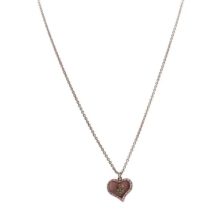 Vivienne Westwood Vivienne Westwood Heart Glass Pearl Brass Necklace 0079 Size ONE SIZE - 1 Thumbnail