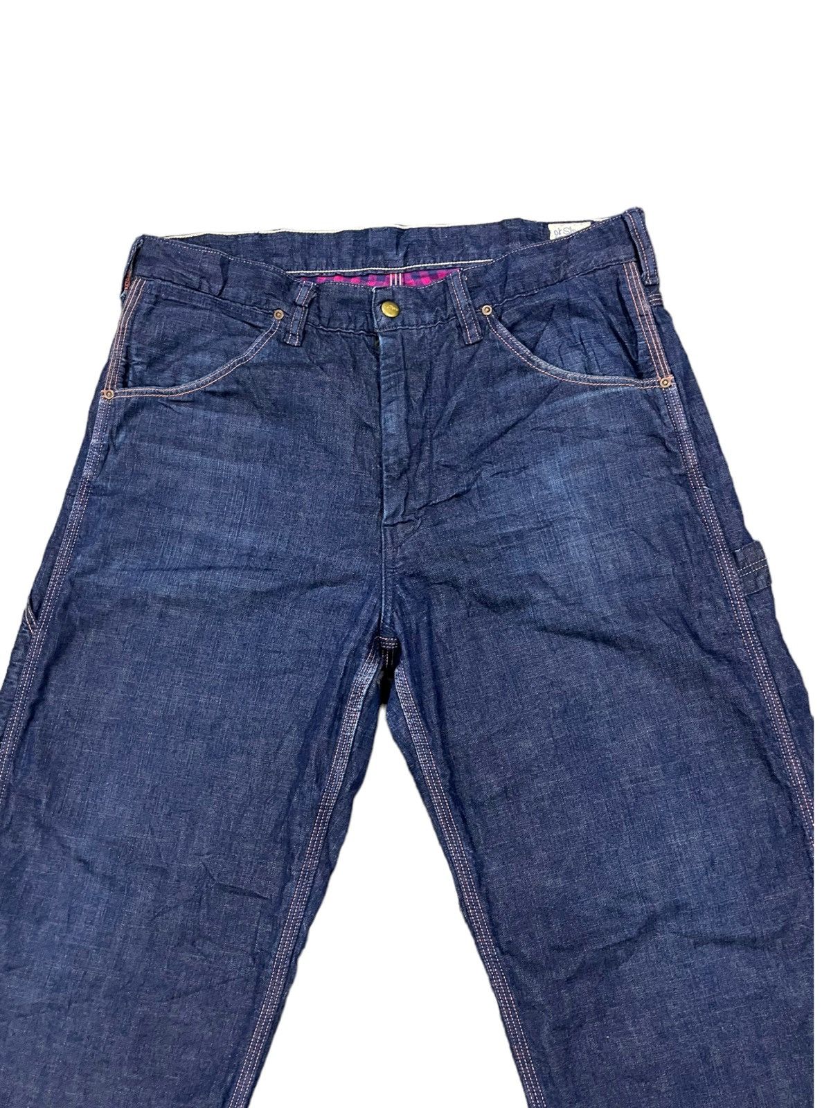 Japanese Brand Orslow Carpenter Blanket Lining Pants Size US 34 / EU 50 - 8 Thumbnail