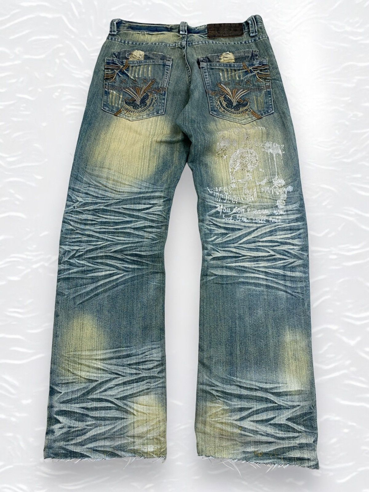 If Six Was Nine × Le Grande Bleu (L.G.B.) Asm Jean Japan Art Of Whisker Wax Honeycomb Patchwork Size US 31 - 2 Thumbnail
