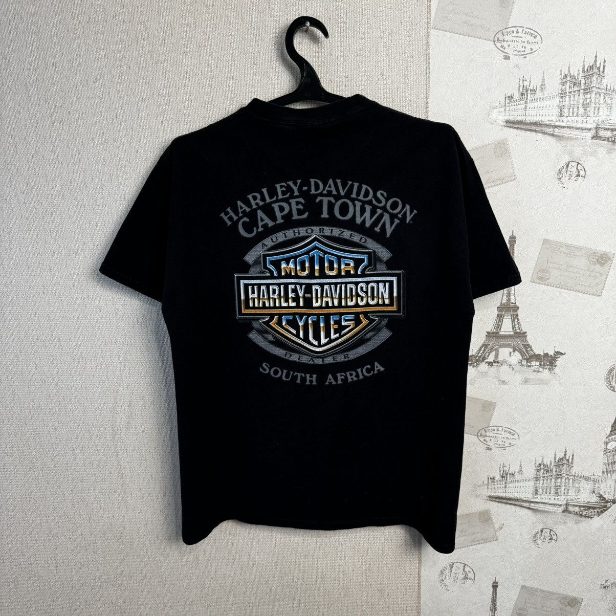 Harley Davidson × Vintage Vintage Harley Davidson T shirt Eagle South Africa L Black Size US L / EU 52-54 / 3 - 15 Thumbnail