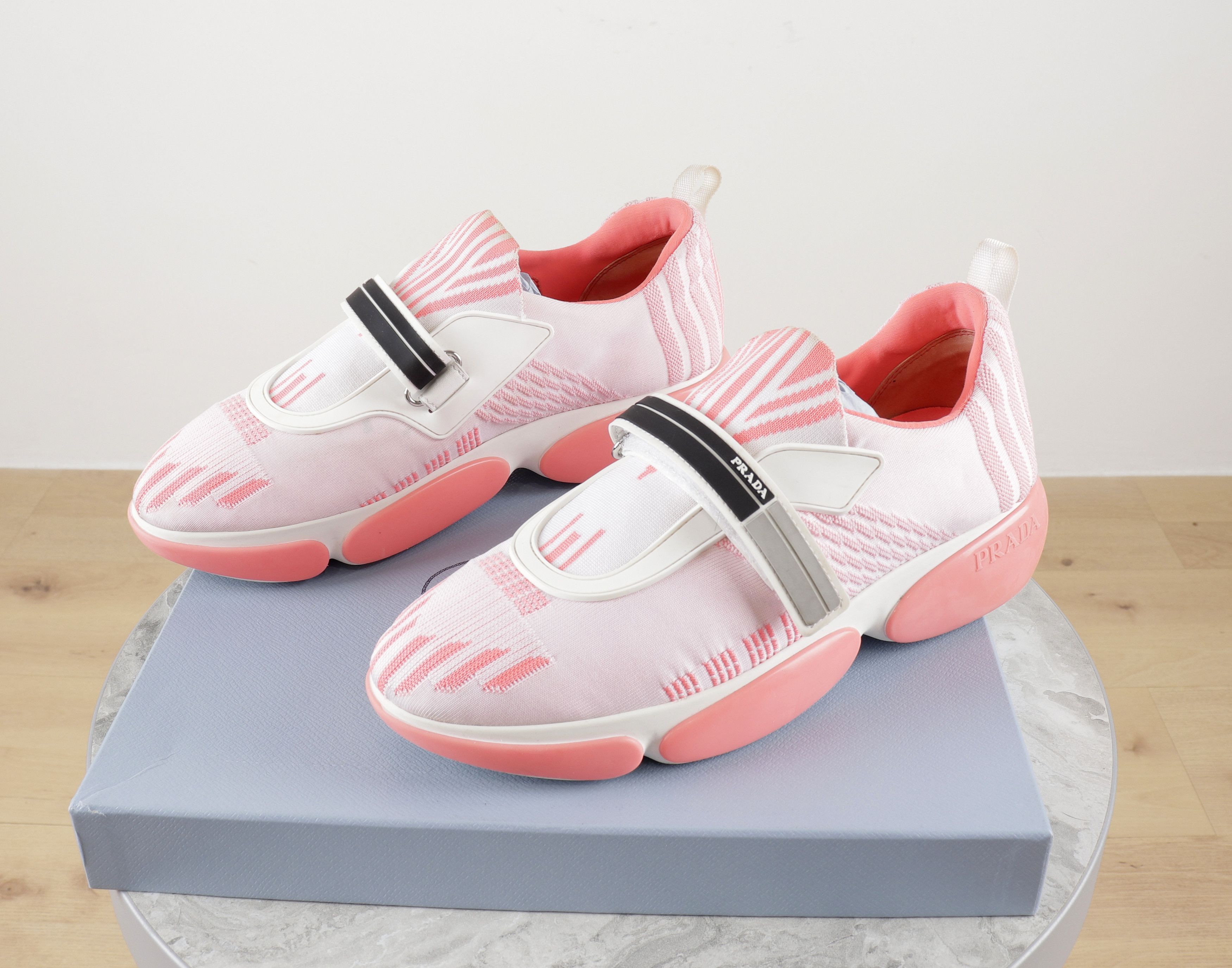 Prada Women's PRADA Cloudbust Pink Fabric Sneakers Size 38 Size US 8 / IT 38 - 1 Thumbnail