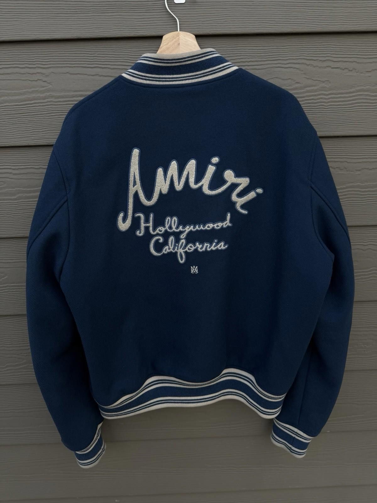 Amiri Amiri Varsity Jacket Blue White Hollywood XL $1500 Retail Size US XL / EU 56 / 4 - 2 Thumbnail