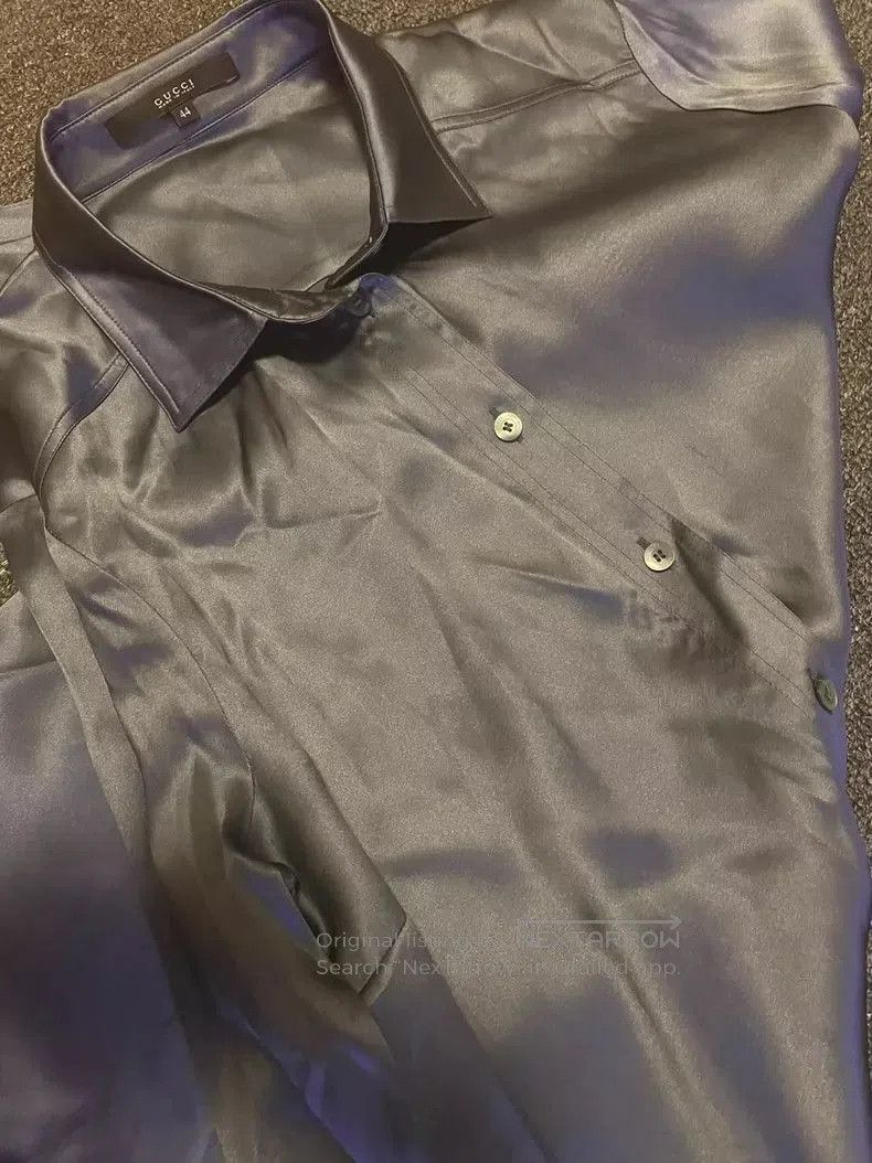 Gucci Gucci Silk Long Sleeve Button Up Shirt. Size US M / EU 48-50 / 2 - 4 Thumbnail