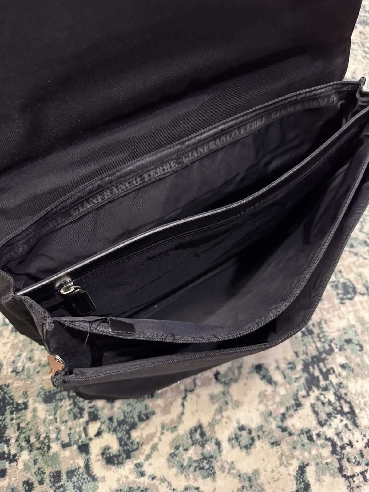 Gianfranco Ferre GIANFRANCO FERRE LEATHER TRIM BRIEFCASE MESSENGER BAG Size ONE SIZE - 12 Thumbnail