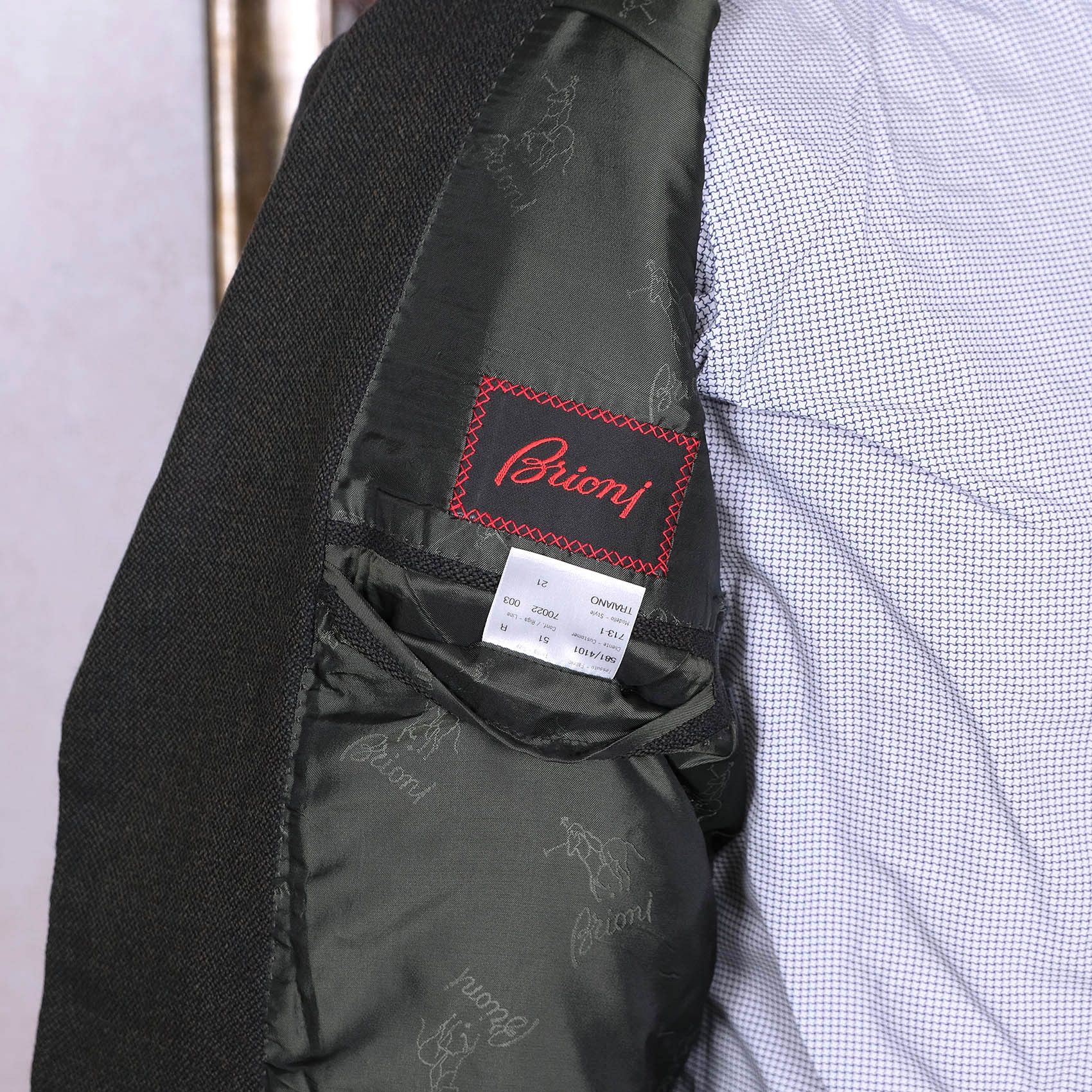 Brioni Brioni, green handmade sports jacket, size 40UK, soft fabric Size 40R - 4 Thumbnail