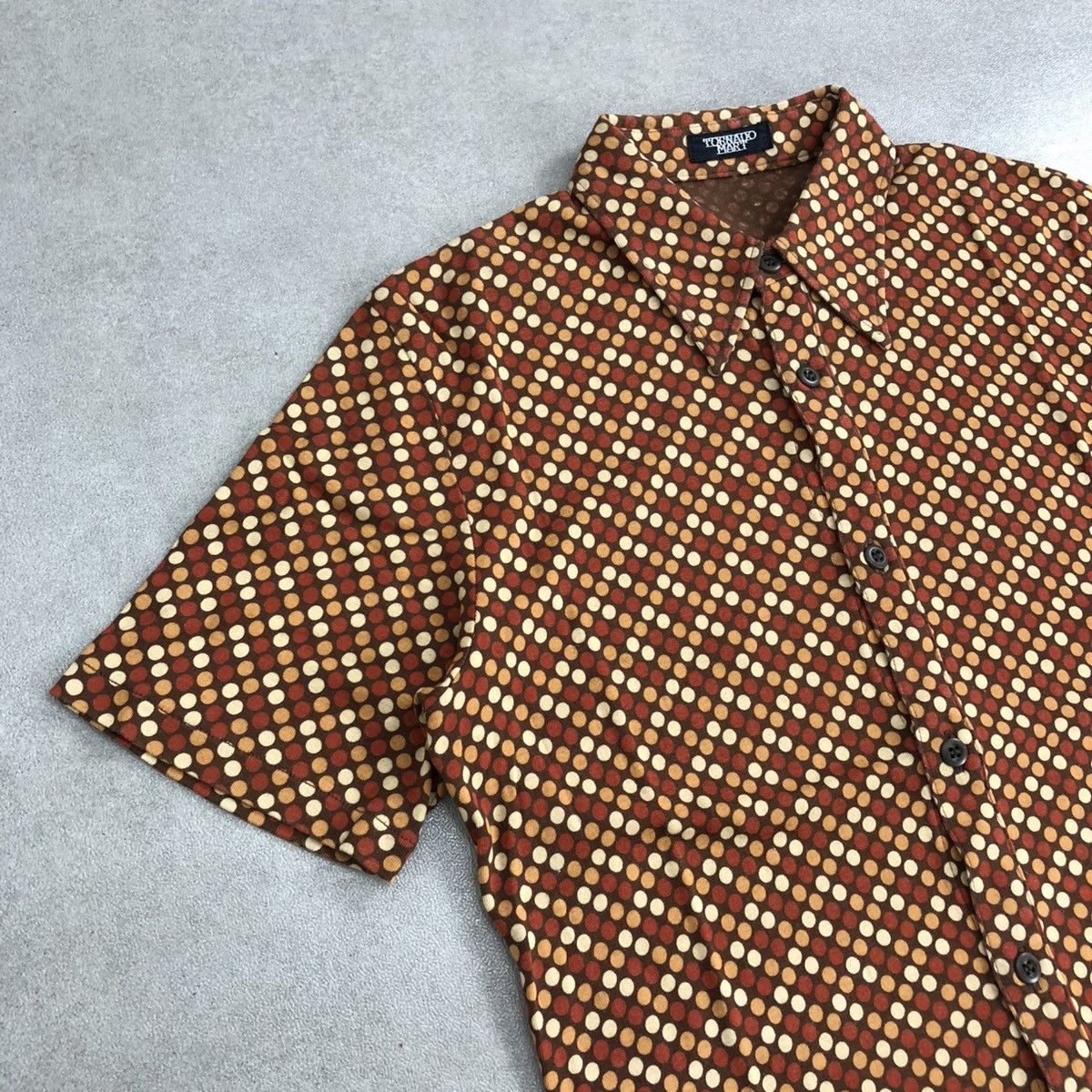 Japanese Brand × Tornado Mart 2000s Tornado Mart Japan Polkadot Motif Button Up Shirt Size US M / EU 48-50 / 2 - 3 Thumbnail