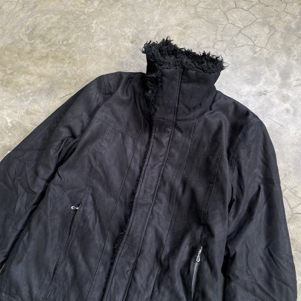 If Six Was Nine 2000s Paranoid Vkei Style Trim Fur Riri Zipper Jacket Size US S / EU 44-46 / 1 - 3 Thumbnail
