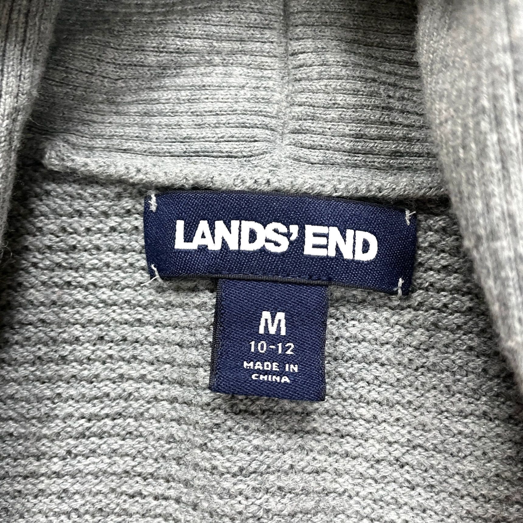 Lands' End Lands' End Cardigan Sweater Womens Medium Black Open Hip Pockets Zipper Knit Cotton, Polyester, Spandex Casual Soft Size M / US 6-8 / IT 42-44 - 3 Thumbnail