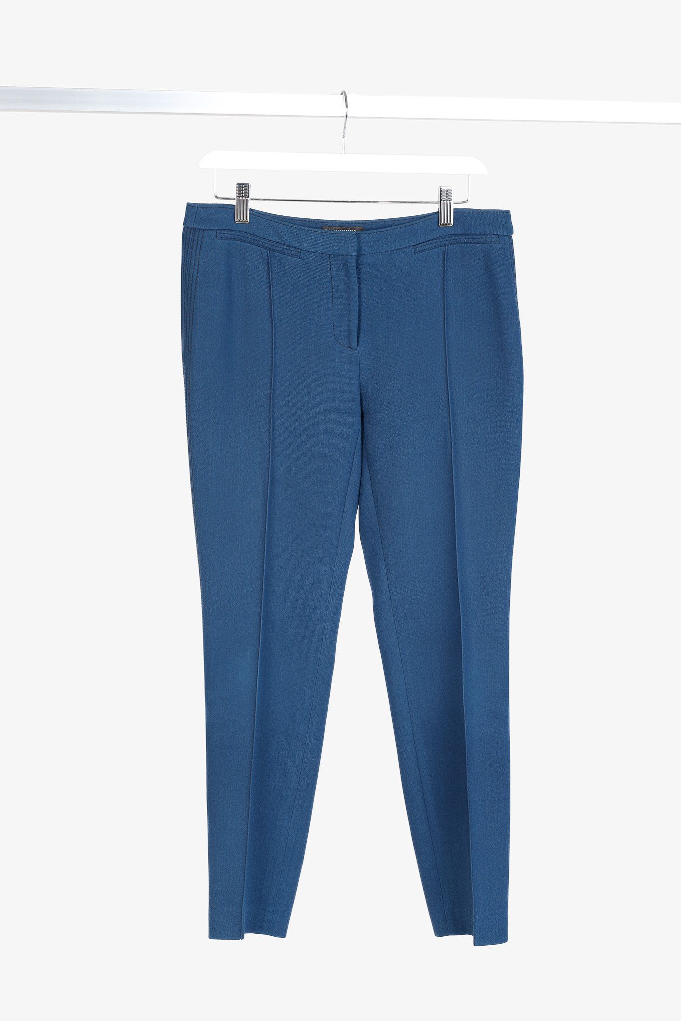 Burberry Burberry Blue Wool Silk Suiting Trousers Size 28" / US 6 / IT 42 - 1 Thumbnail
