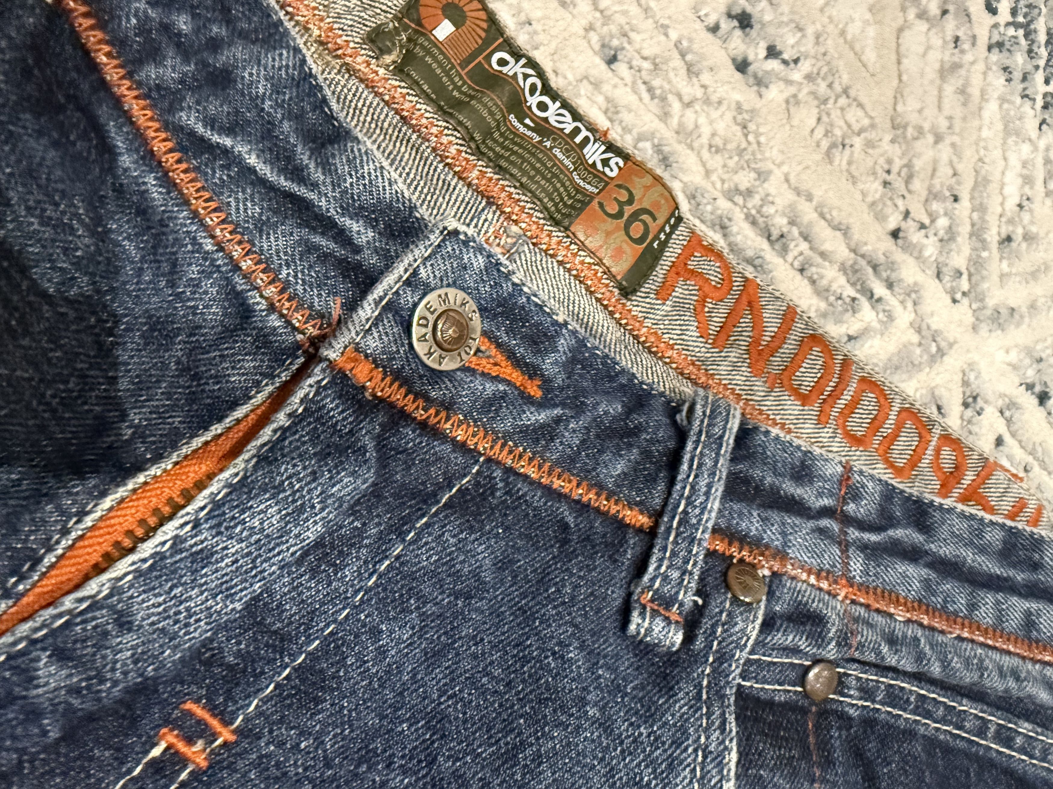 Akademiks VTG Akademiks Baggy Orange Stitched Accents Pants Size US 36 / EU 52 - 3 Thumbnail