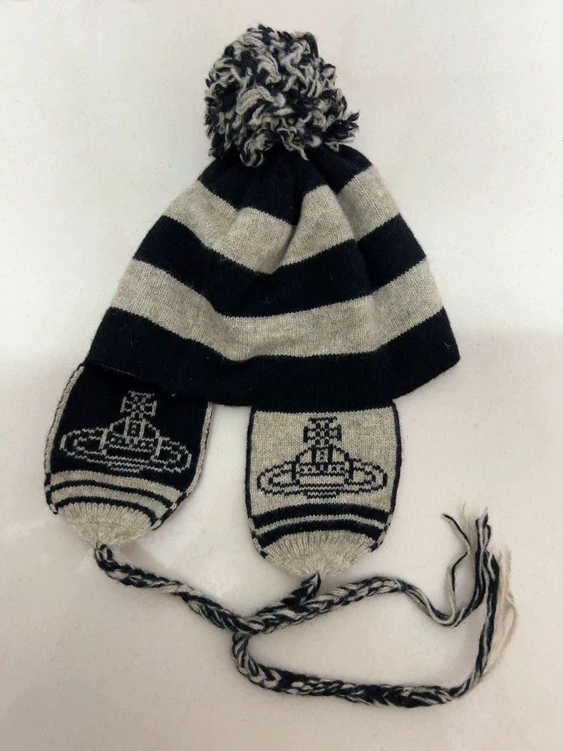 Vivienne Westwood Vivienne Westwood Wool earflap Saturn woolen cap Size ONE SIZE - 2 Thumbnail