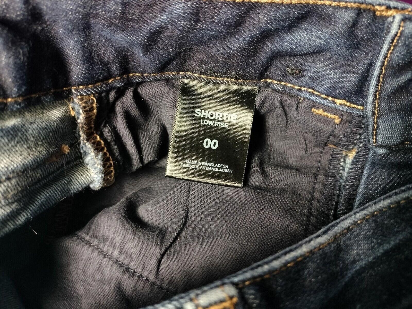 Express Express Jean Shorts Shortie Low-Rise Size 00 Size 24" / US 00 / IT 34 - 4 Thumbnail