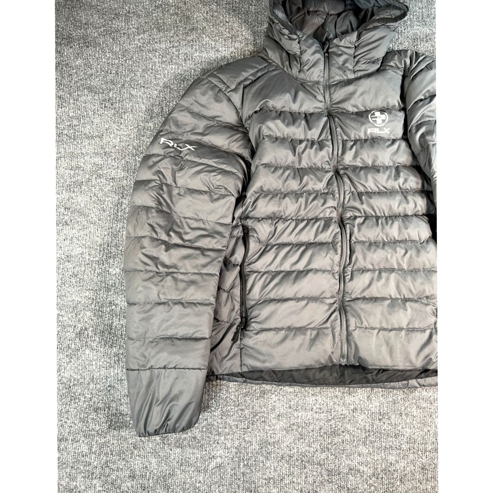 RLX Ralph Lauren Ralph Lauren RLX Puffer Jacket Mens Large Grey 730 Down Fill Hooded Tech Jacket Regular Zip Pockets Size US L / EU 52-54 / 3 - 6 Thumbnail