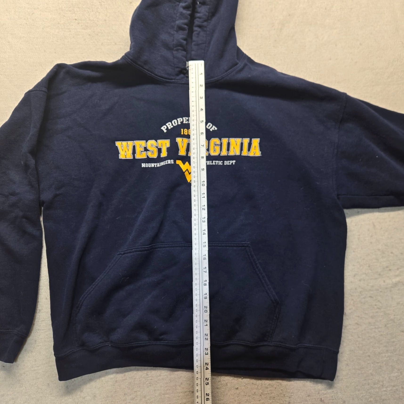 Vintage WV University Mountaineers Hoodie Sweatshirt Jacket Adult XL Blue Logo College NCAA Shirt Womens Size XL / US 12-14 / IT 48-50 - 6 Thumbnail