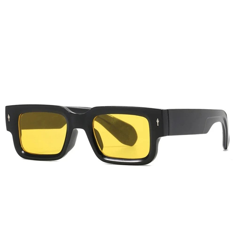 Other Black Yellow Square Sunglasses Summer Size ONE SIZE - 2 Thumbnail