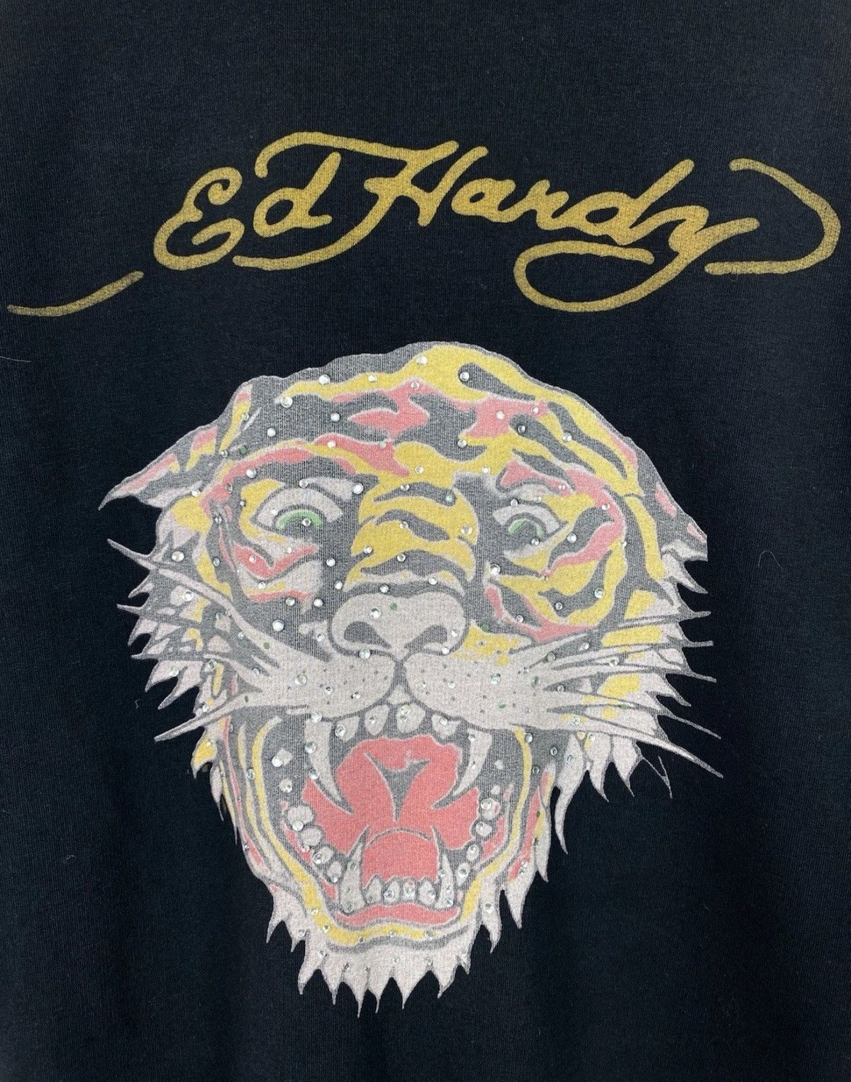 Ed Hardy Ed Hardy Avant-Garde Full Zip Track Jacket Black Rhinestones Size S / US 4 / IT 40 - 4 Thumbnail