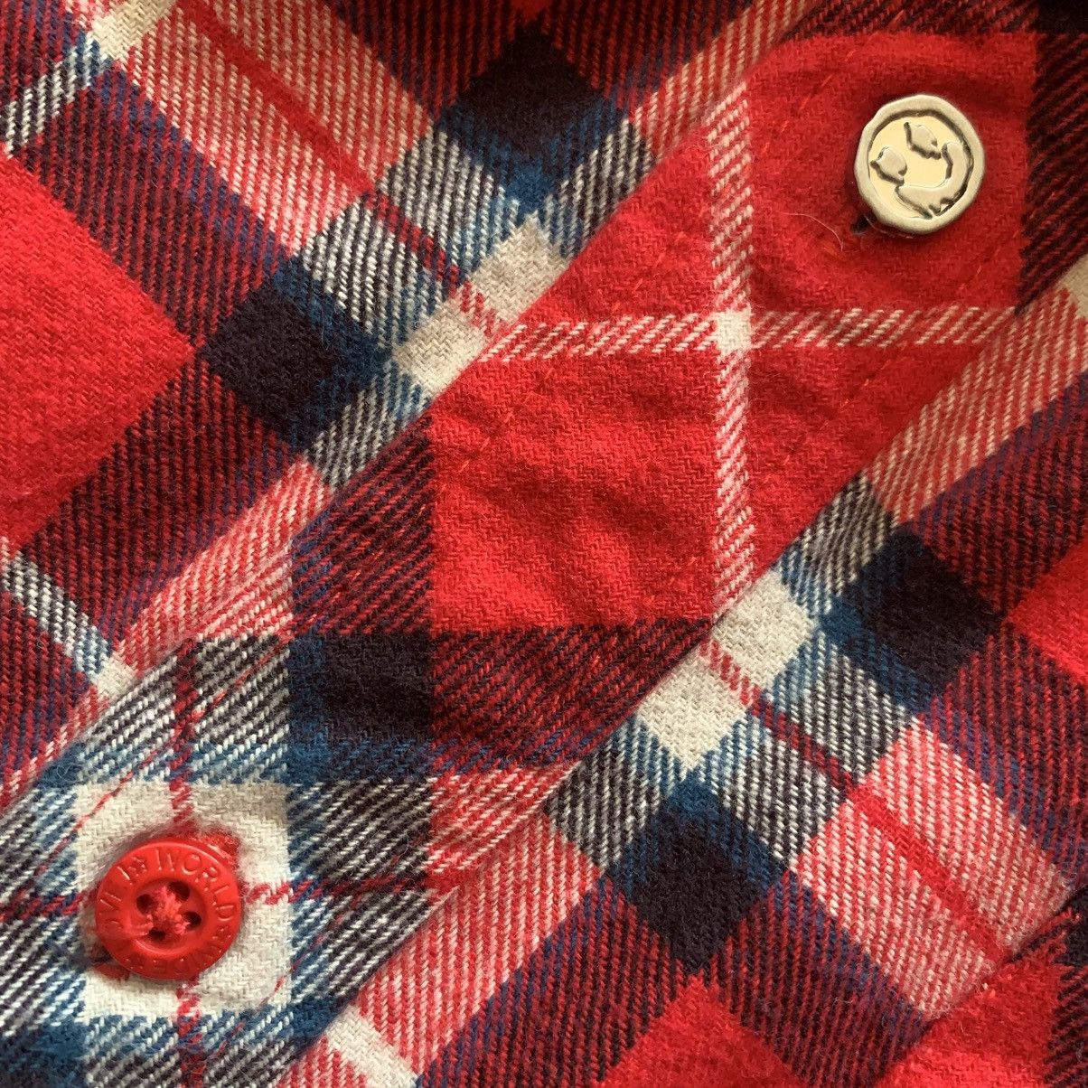 Japanese Brand World Wide Love Flannel Shirt Japanese Brand Size M / US 6-8 / IT 42-44 - 7 Thumbnail