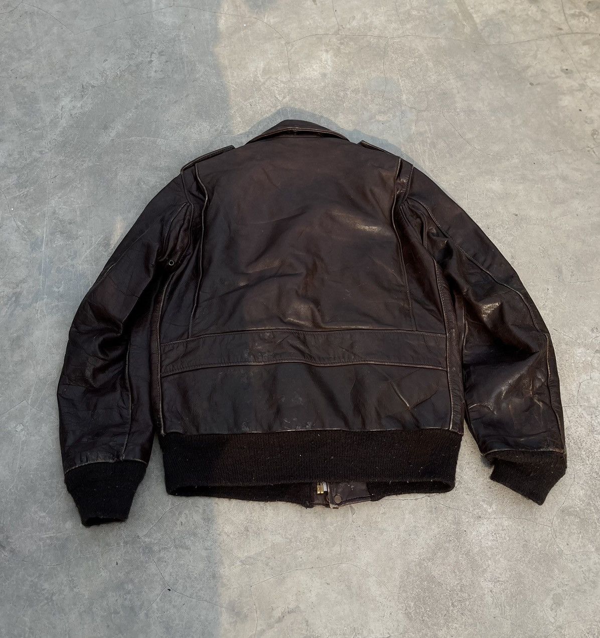 Schott Schott Leather Jacket G1 Flight Bomber Sherpa brown Size US XS / EU 42 / 0 - 7 Thumbnail