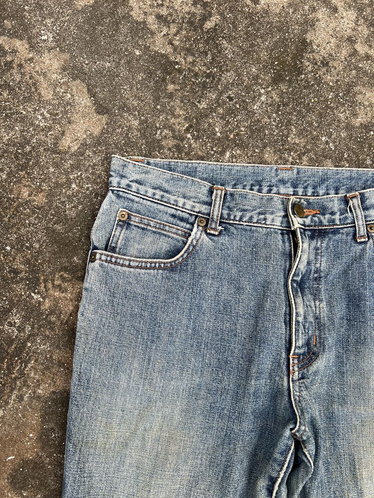 Japanese Brand × Wrangler 💥Flare💥 wrangler Distressed Mud Wash Jeans Size US 30 / EU 46 - 4 Thumbnail