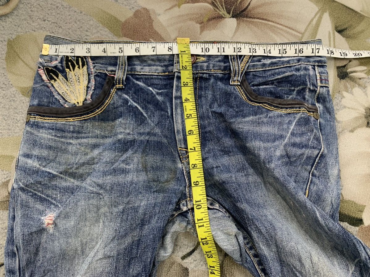 Japanese Brand Distress Red Pepper Gold Label Denim Pant Style by LBD Size US 35 - 14 Thumbnail