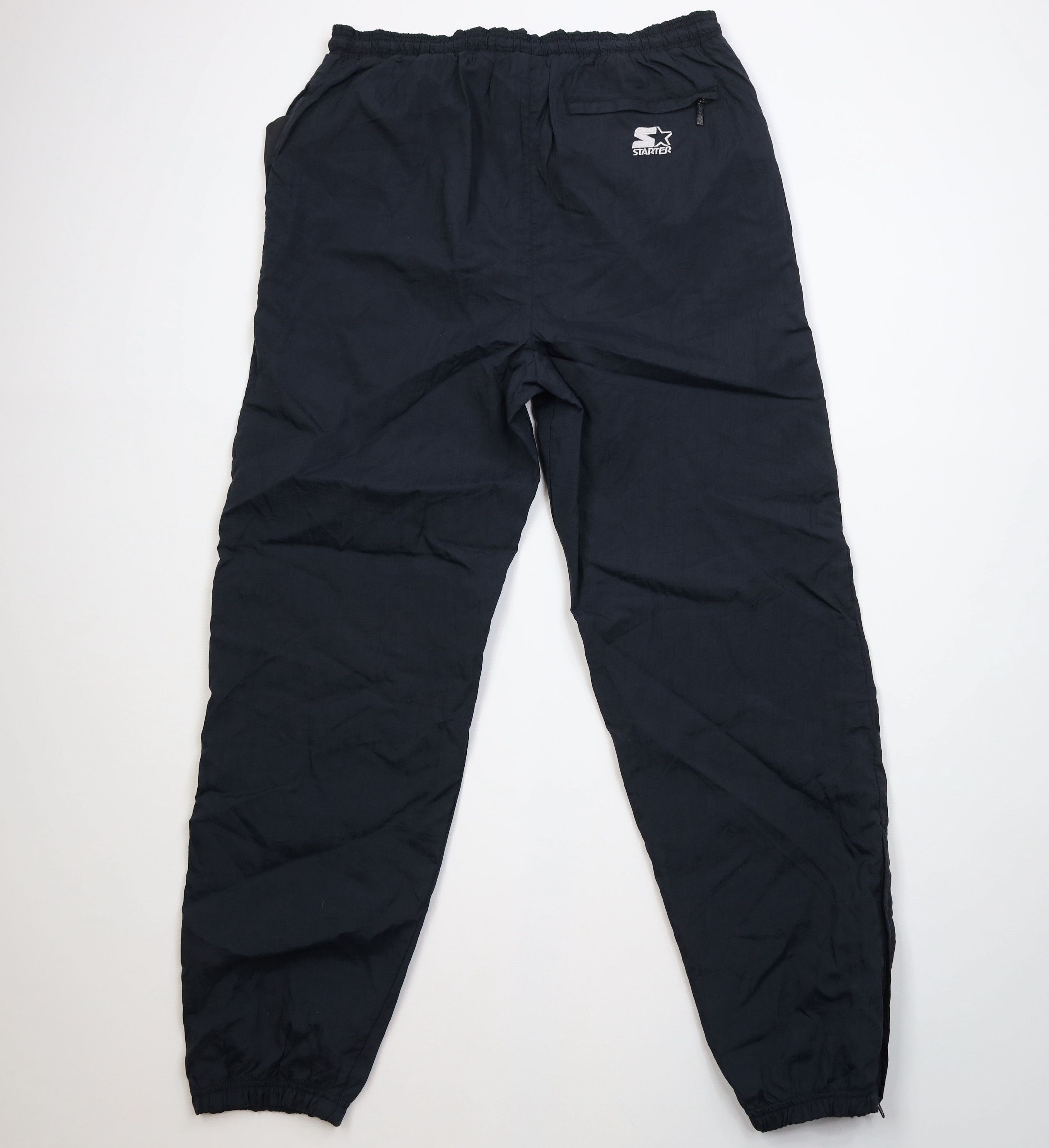 Starter Vintage 90s Starter Lined Windbreaker Joggers Pants Black Size US 36 / EU 52 - 9 Thumbnail