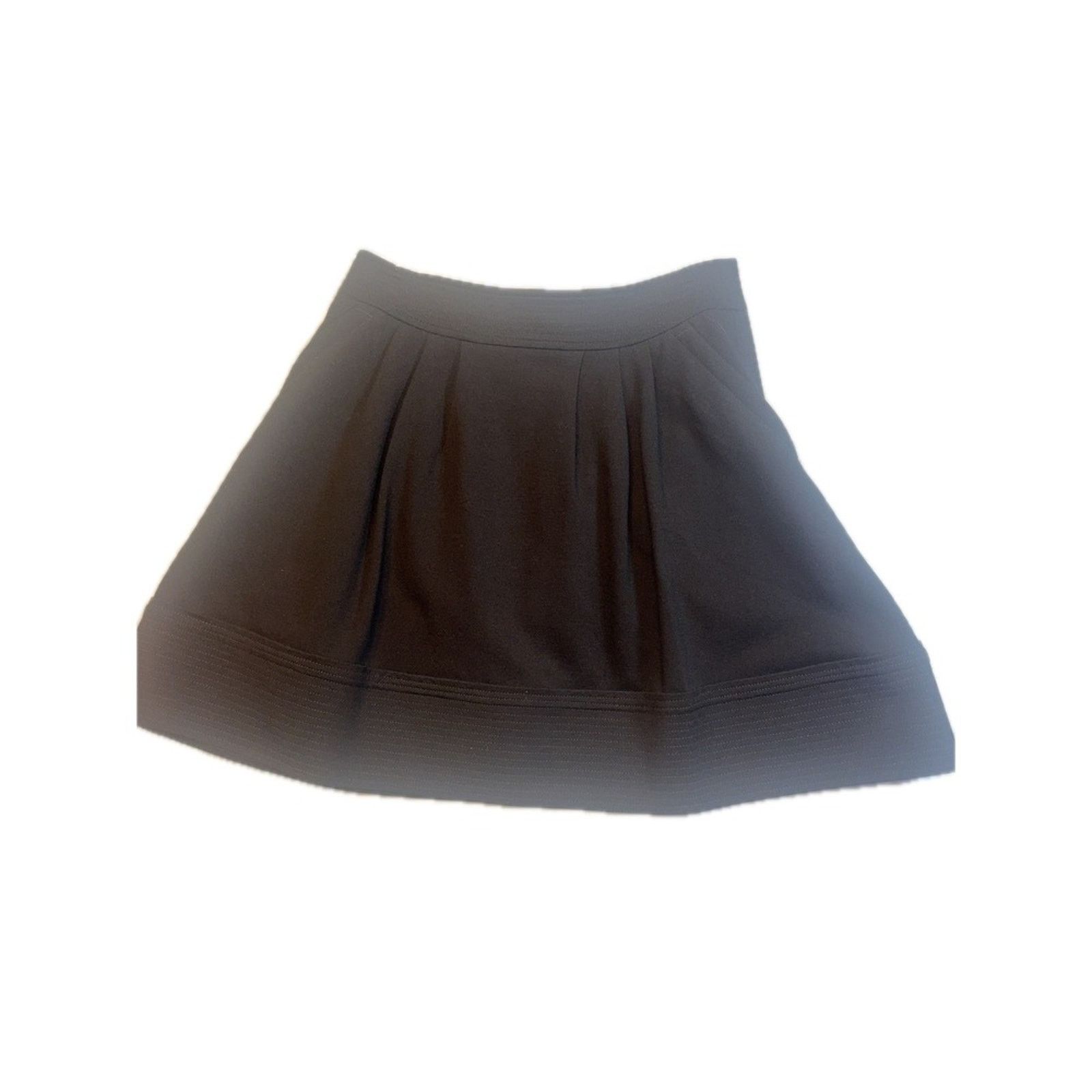 Marc by Marc Jacobs Black Pleated Mini Skirt -Trim Detail S