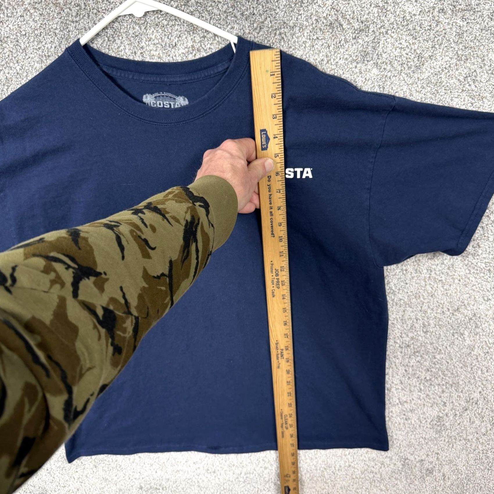 Vintage Costa Shirt Mens XL Blue Short Sleeve Graphic Print Marlin Back Logo Coastal Outdoor Born On The Water Size US XL / EU 56 / 4 - 2 Thumbnail