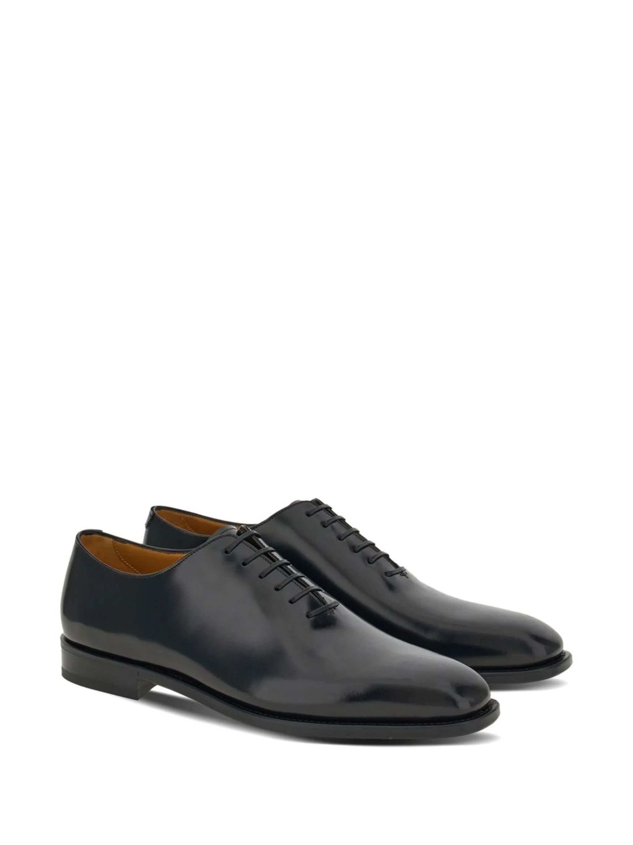 Salvatore Ferragamo o1s1rm0126 Calf Leather Oxford Shoes in Black Size US 11 / EU 44 - 2 Thumbnail