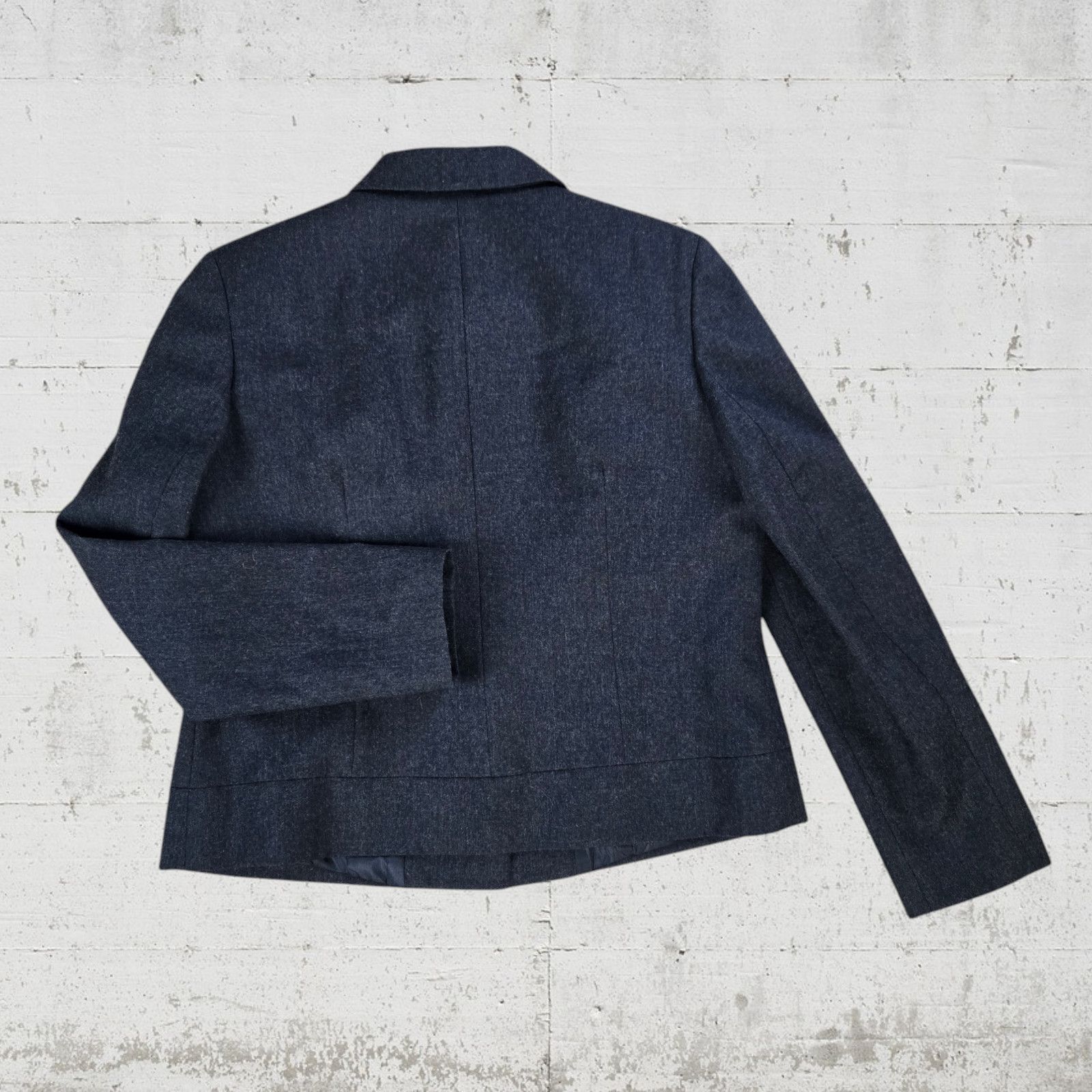 Vintage 90s Charcoal Gray Wool Single Breasted Blazer Jacket Size 10 Size L / US 10 / IT 46 - 7 Thumbnail