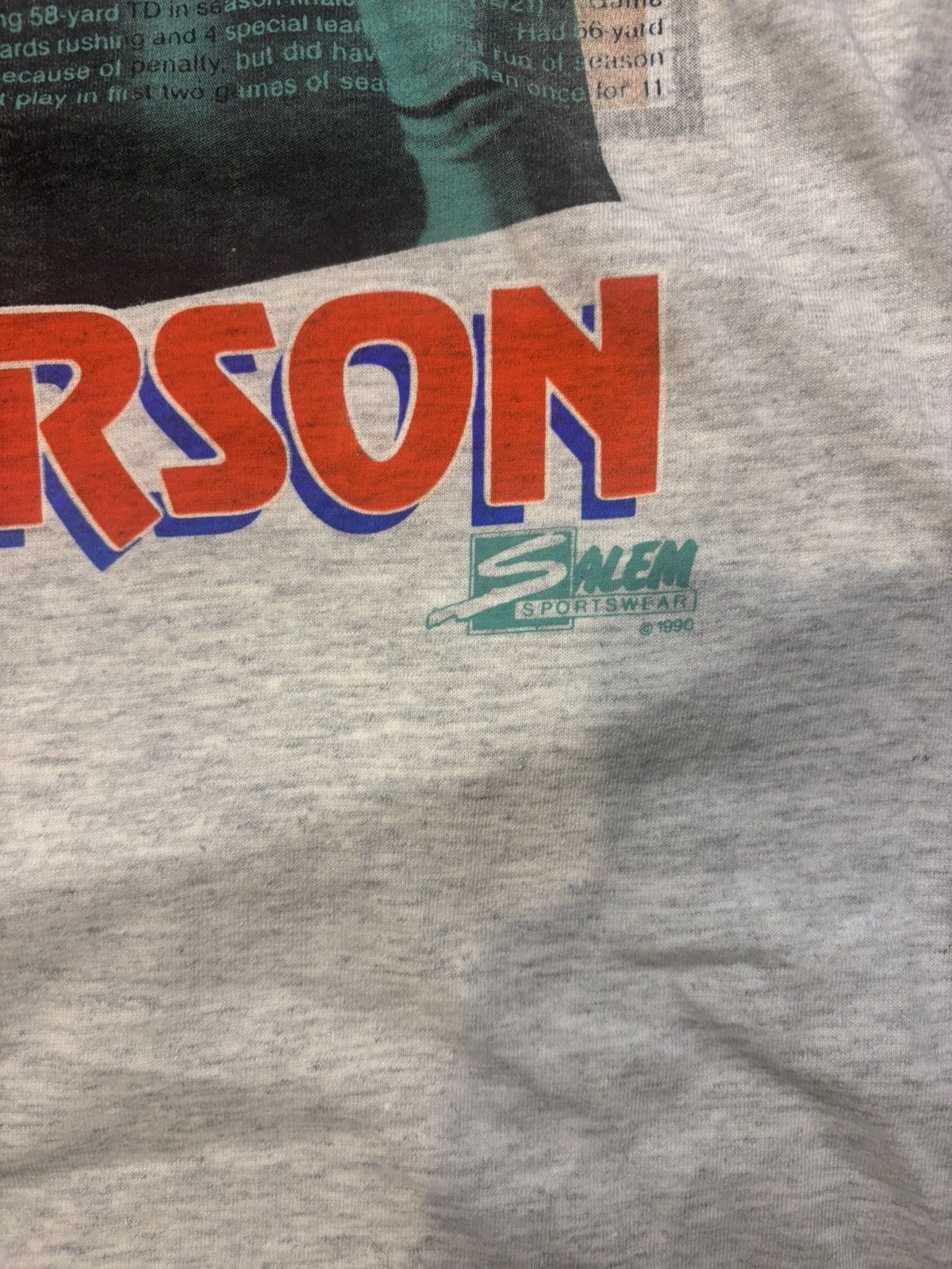 Salem Sportswear NWT VTG 1990 Chicago Bears Neal Anderson T-shirt by Salem Size US XL / EU 56 / 4 - 9 Thumbnail