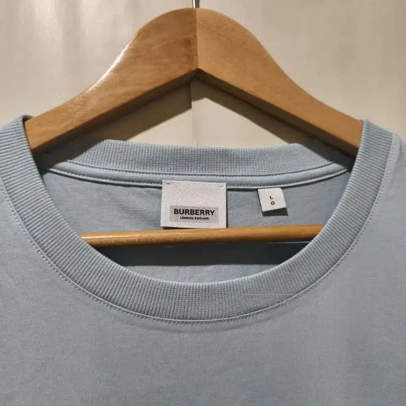 Burberry Burberry Light Blue Embroidered Short Sleeve T-Shirt. Size XXS / US 00 / IT 34 - 3 Thumbnail