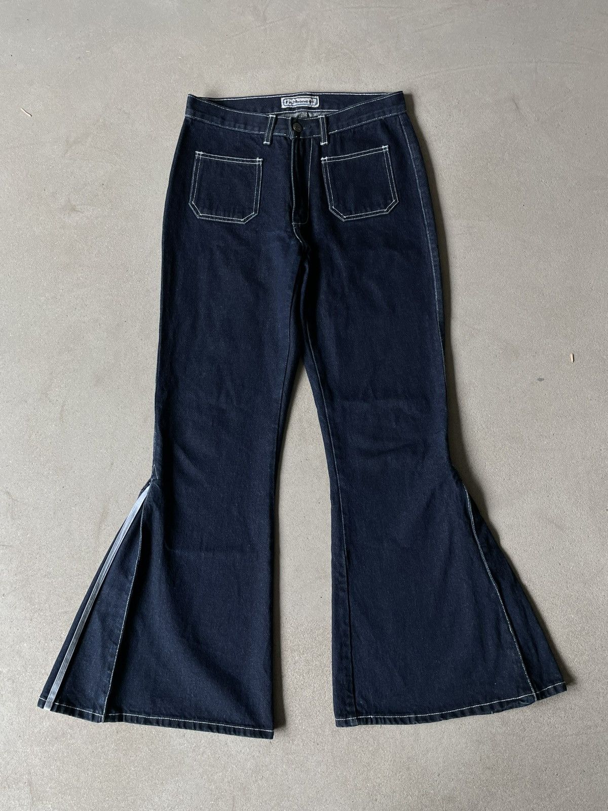 JNCO Fishbone Super Flared Vintage Y2k Jeans Size 29" - 1 Thumbnail
