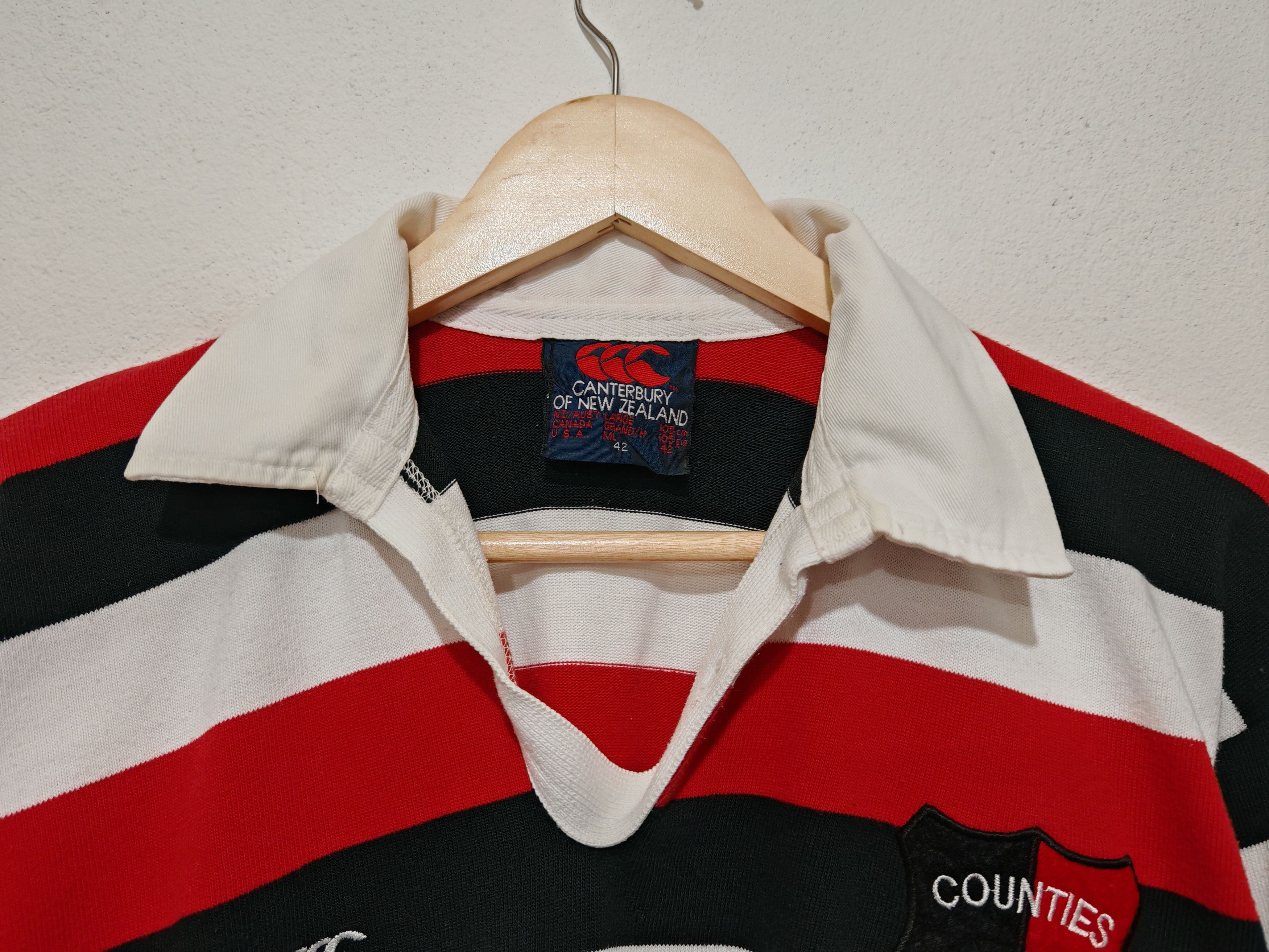 Canterbury of New Zealand × Vintage Vintage Rare Counties Manukau Rugby Union Canterbury Jersey Size US L / EU 52-54 / 3 - 4 Thumbnail