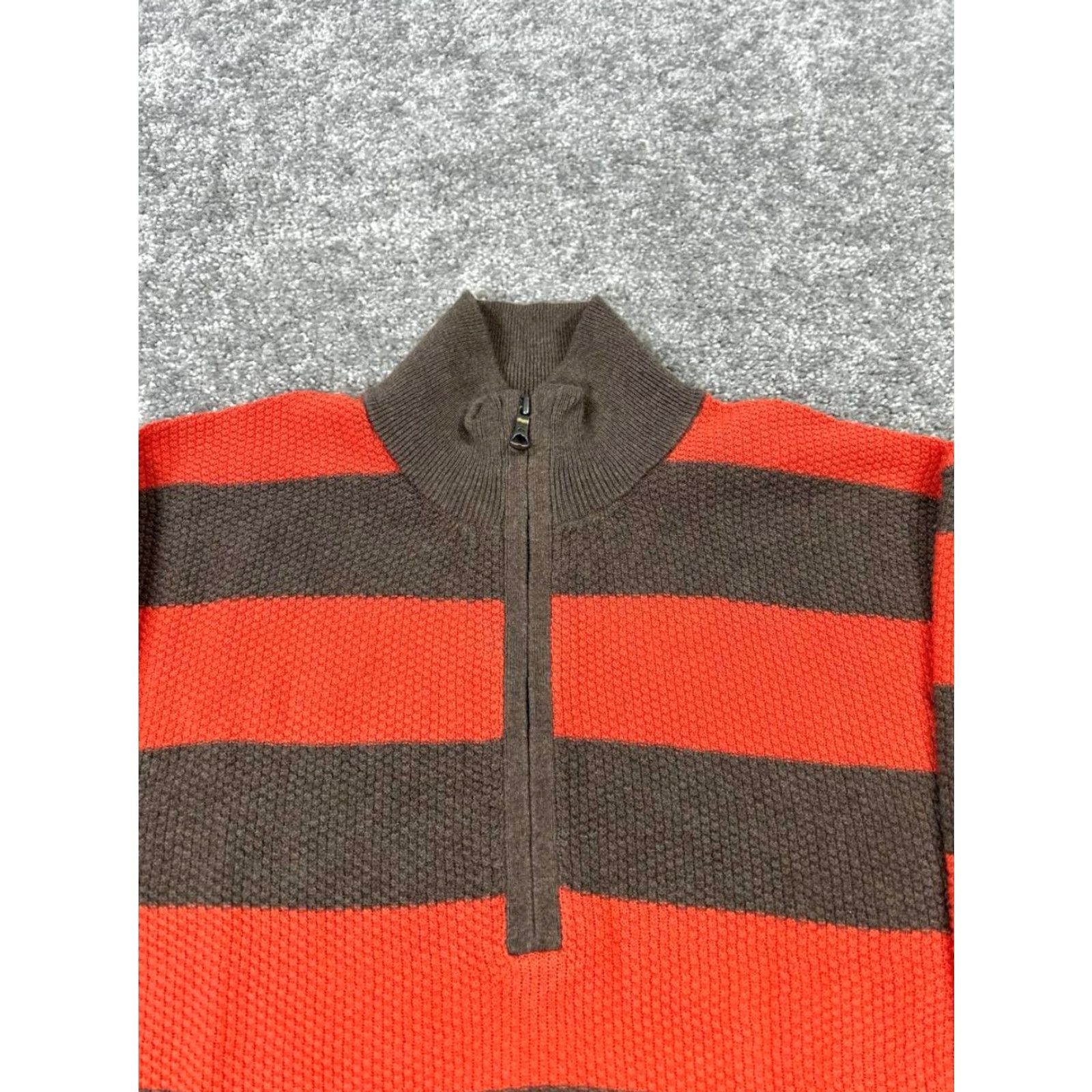 Brooks Brothers Brooks Brothers Sweater Mens M Orange Brown Cotton Waffle-Knit Mock Neck Pullover Knit Logo Casual Winter Fall Spring Size US M / EU 48-50 / 2 - 2 Thumbnail