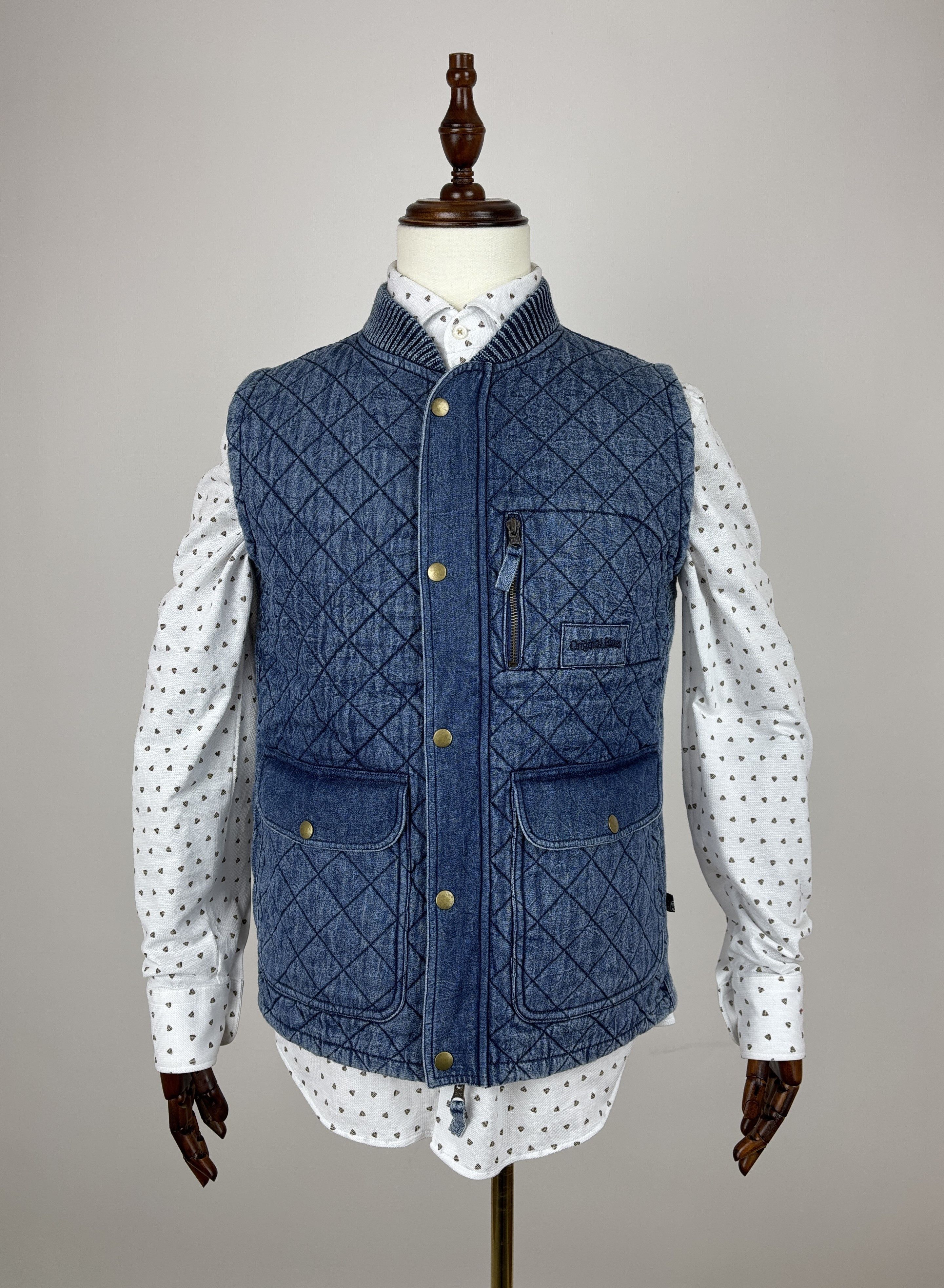 Other UK Original Blues Quilted Denim Vest Size US M / EU 48-50 / 2 - 1 Thumbnail